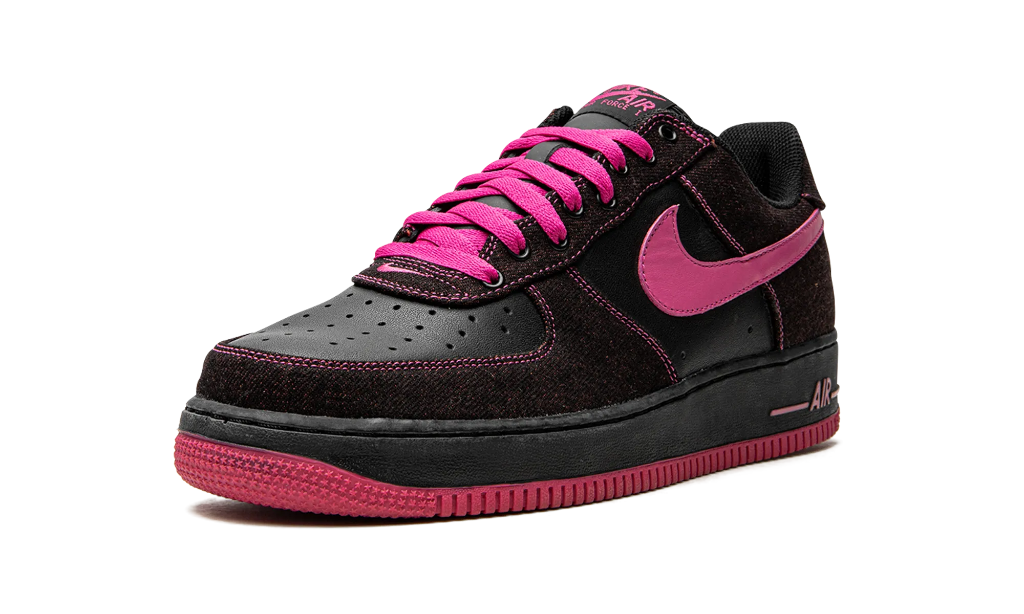 Casual Fit AIR FORCE 1 WMNS "Black / Bright Rose"