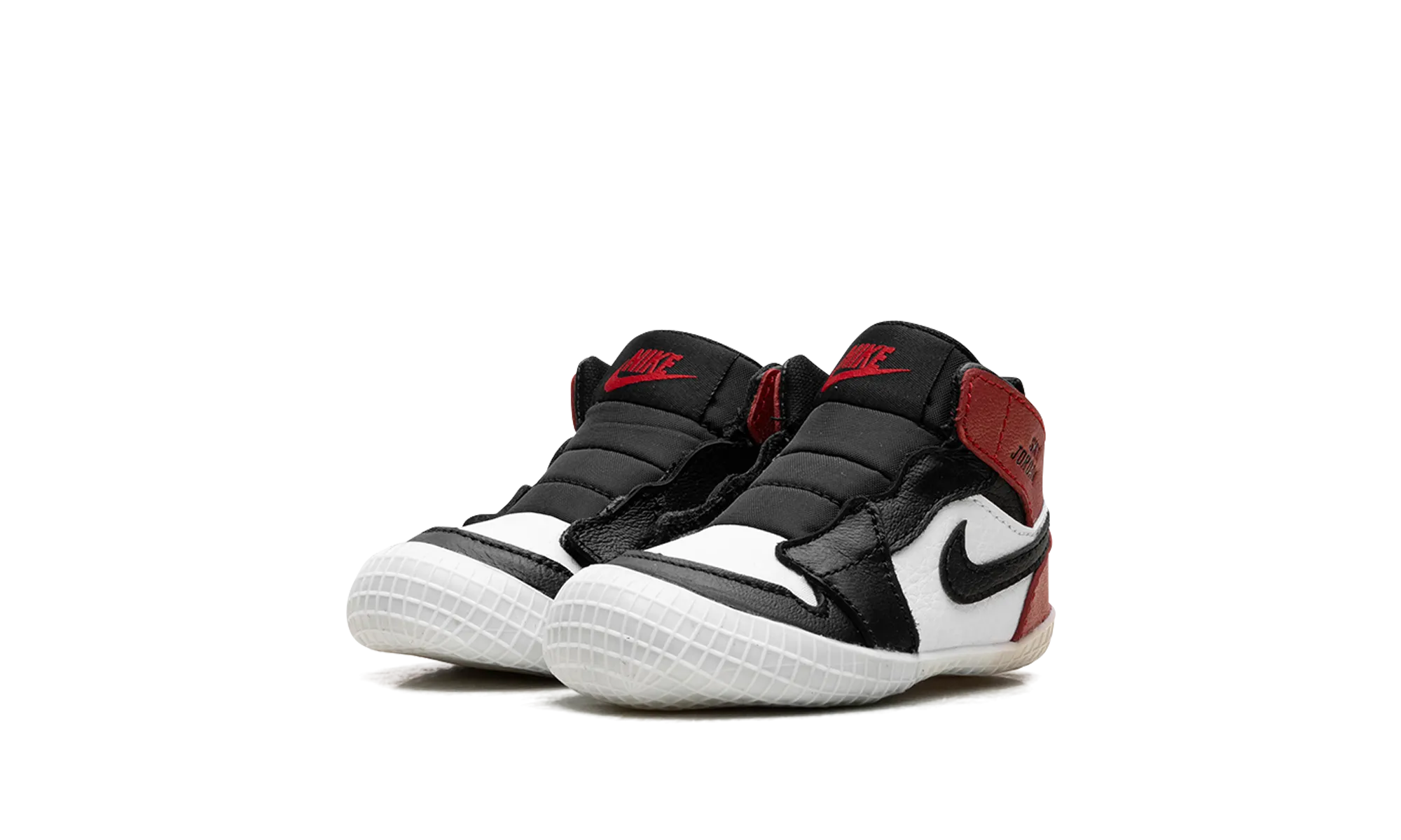 Performance Walk Urban Trends Air Jordan 1 Crib Bootie "Black Toe Reimagined"