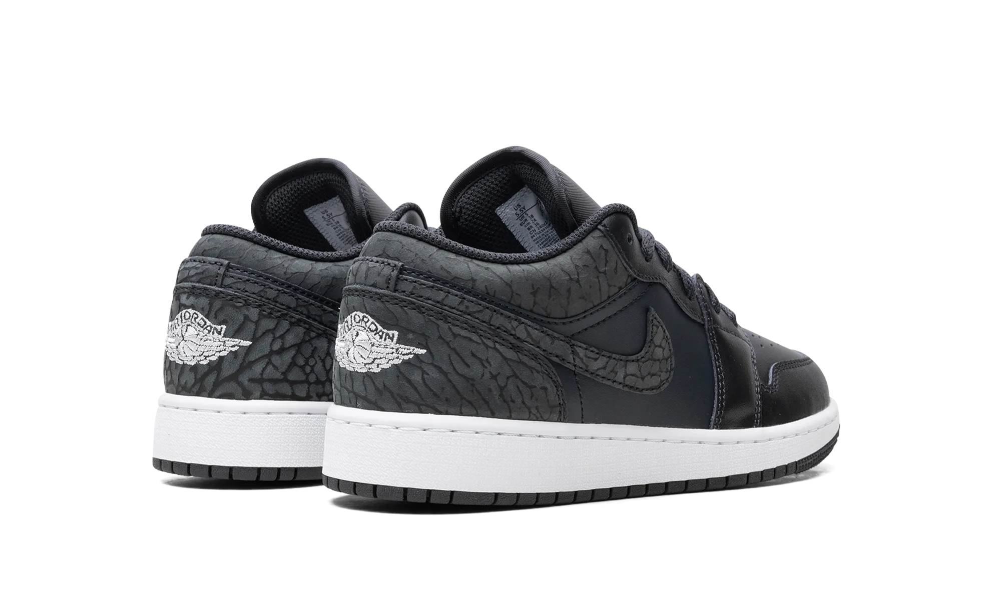 Air Jordan 1 GS "Black Elephant" Ergonomic Lacing System Dynamic Flexibility