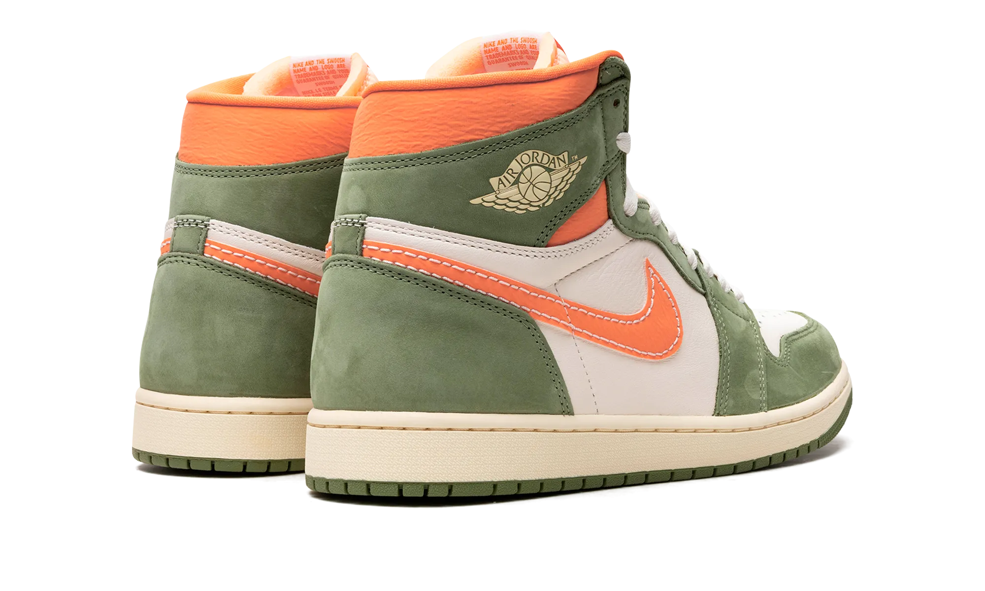 Air Jordan 1 High OG Craft "Celadon" ventilation channels Iconic wear