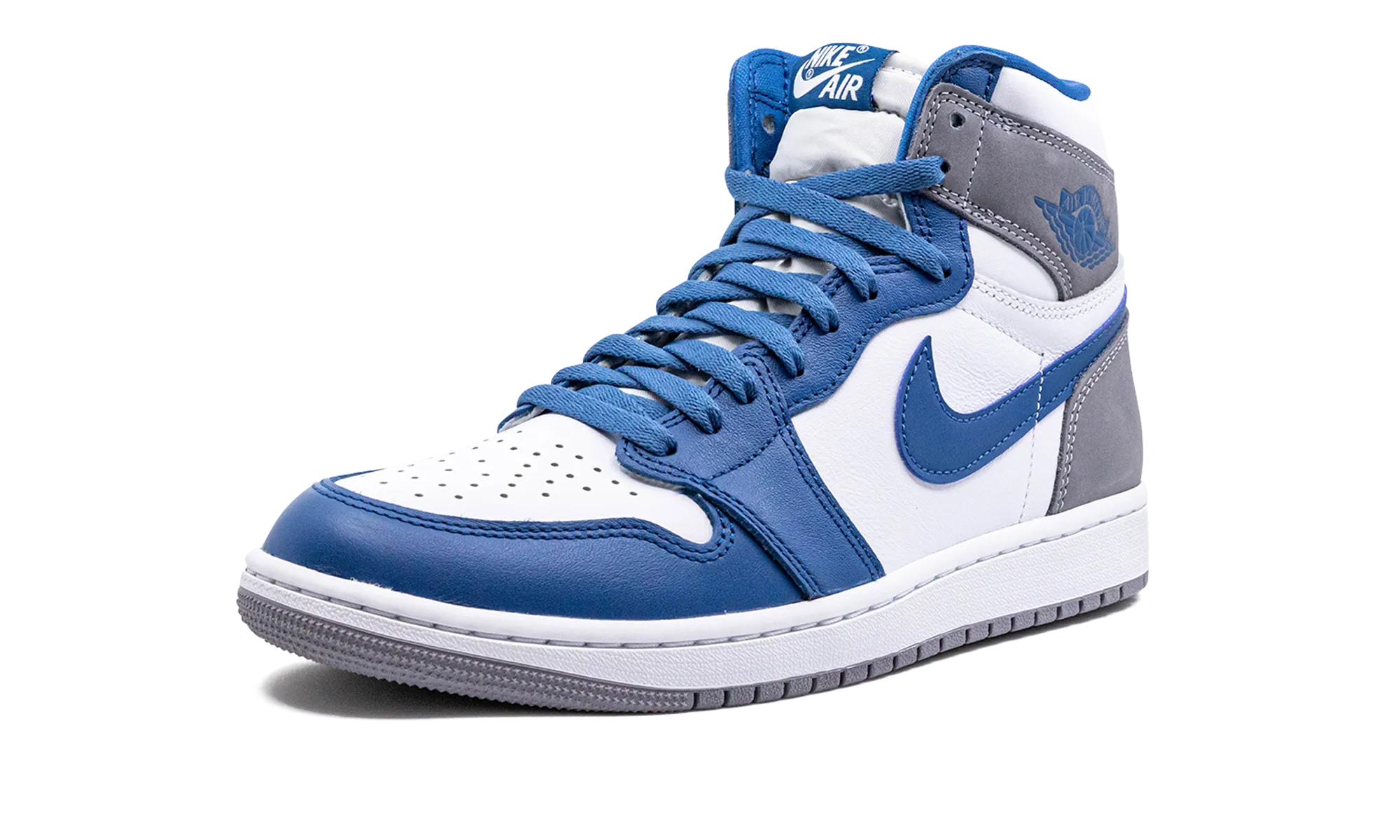 Air Jordan 1 High OG "True Blue" Recycled Rubber Base Everyday Sneakers
