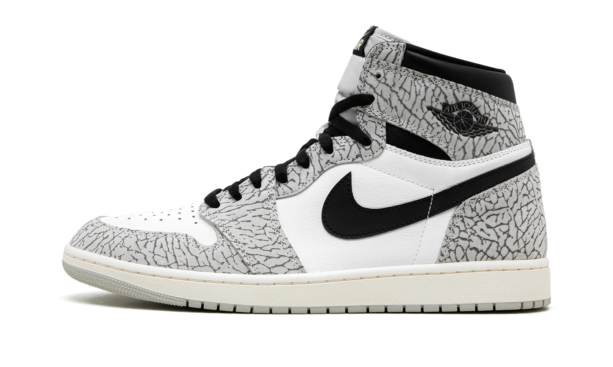 Air Jordan 1 High OG "White Cement" Comfortable Strapping