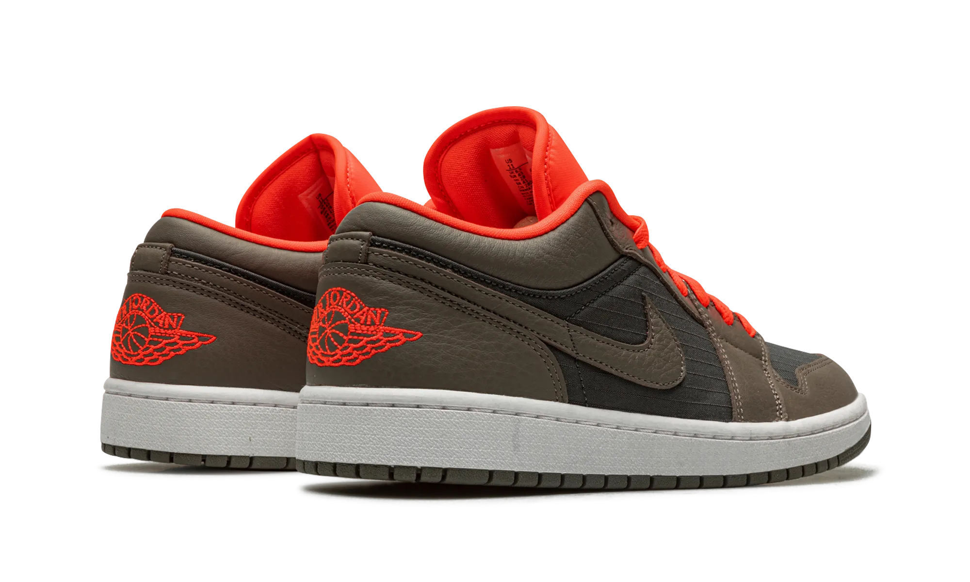 AIR JORDAN 1 LO SE WMNS "Black / Olive/ Bright Crimson" Perforated Toe Box
