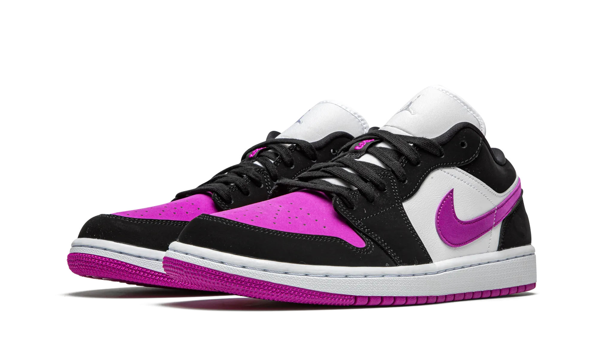 AIR JORDAN 1 LO WMNS "Black/ Cactus Flower" Everyday Life Compression Molded Cushioning