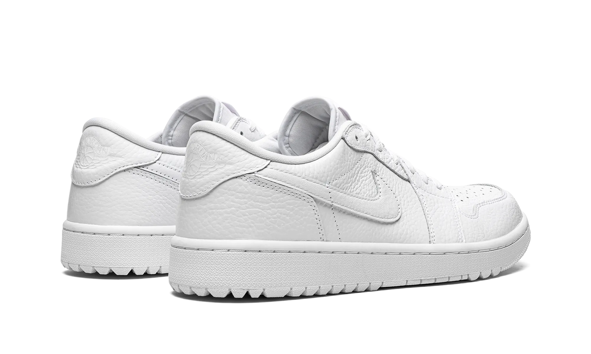 Air Jordan 1 Low Golf "Triple White" Cushioning Pods Endurance Style.