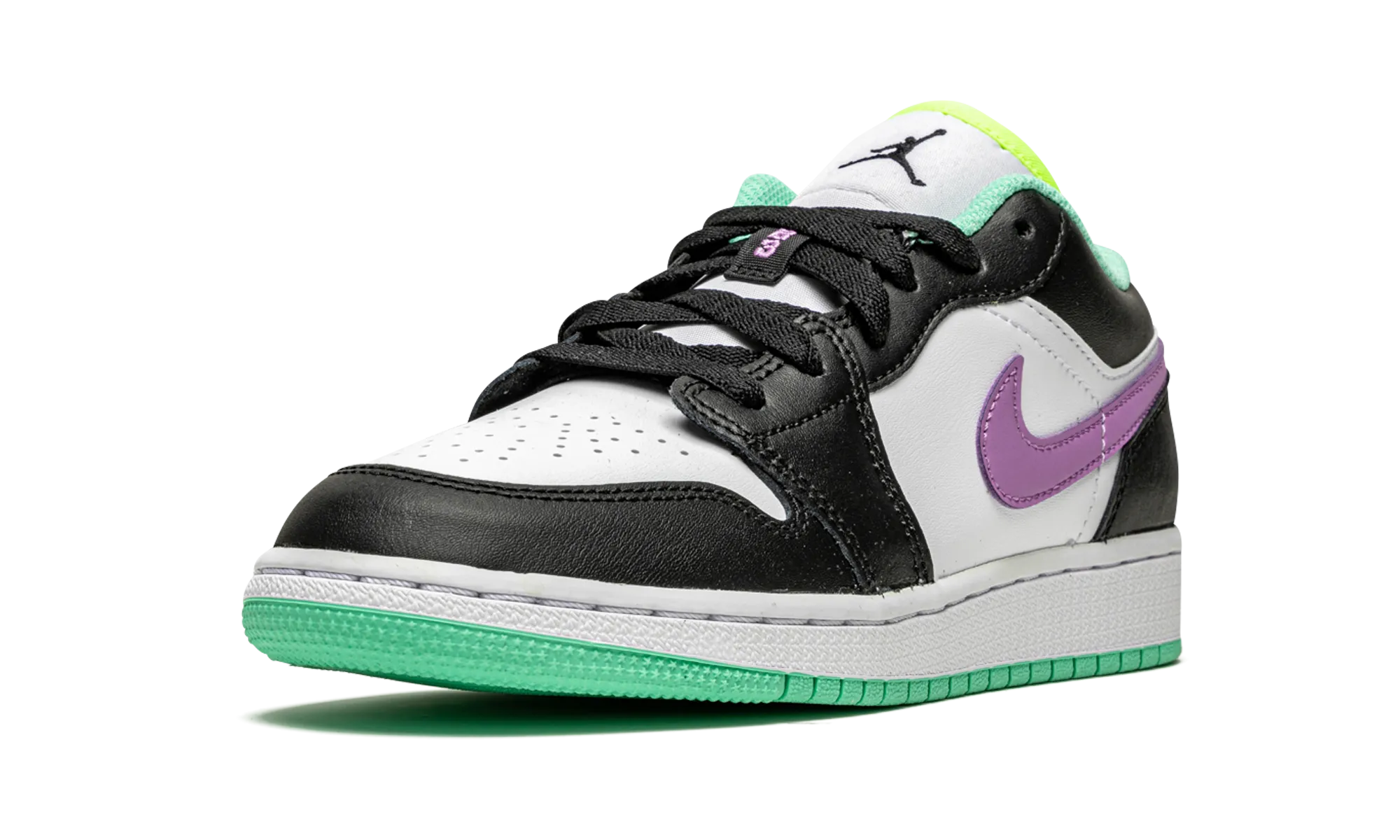 Thermal Regulation Lining Air Jordan 1 Low GS "Black / Violet Shock / Green Glow"
