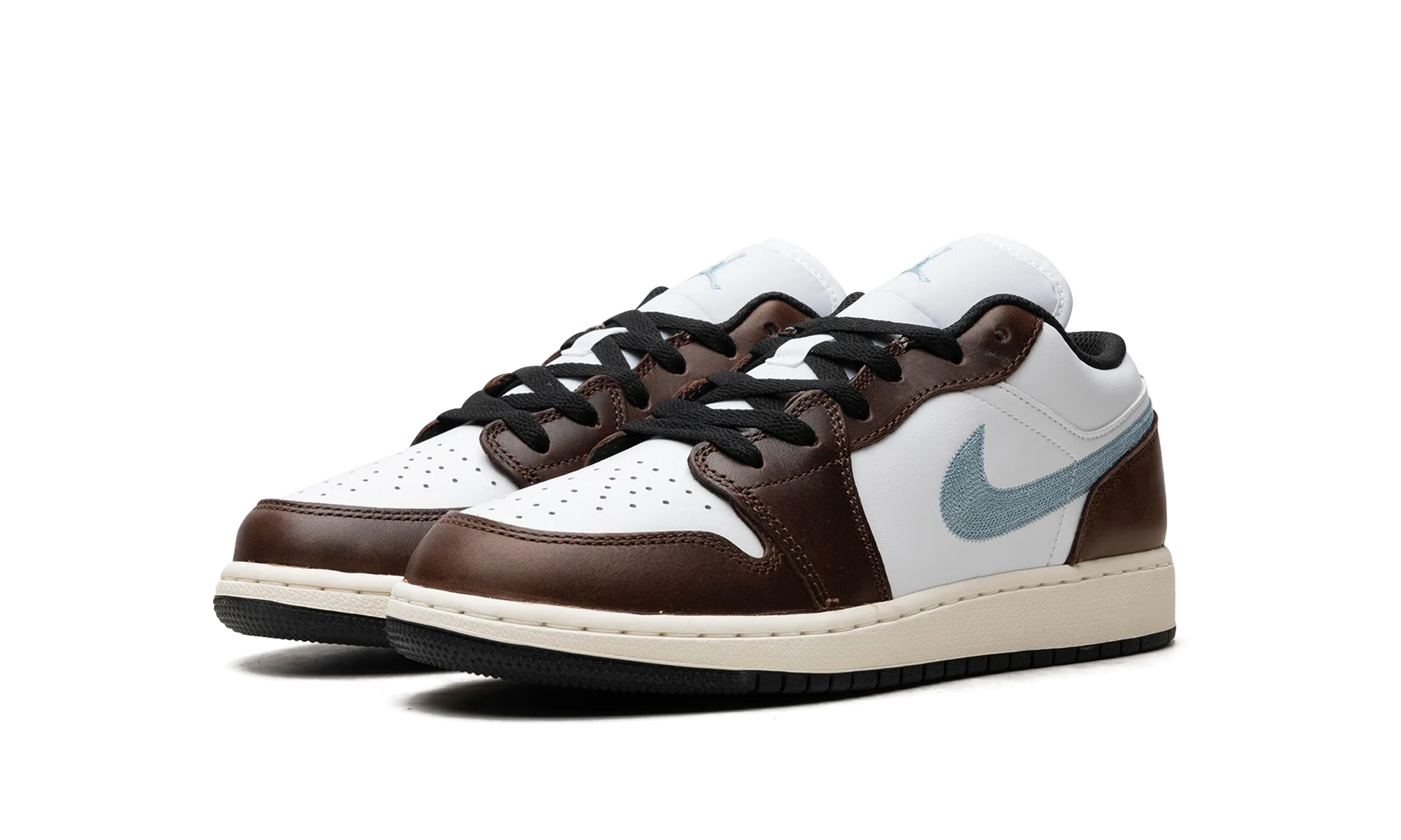 Walk Light Air Jordan 1 Low GS "Brown White Blue"