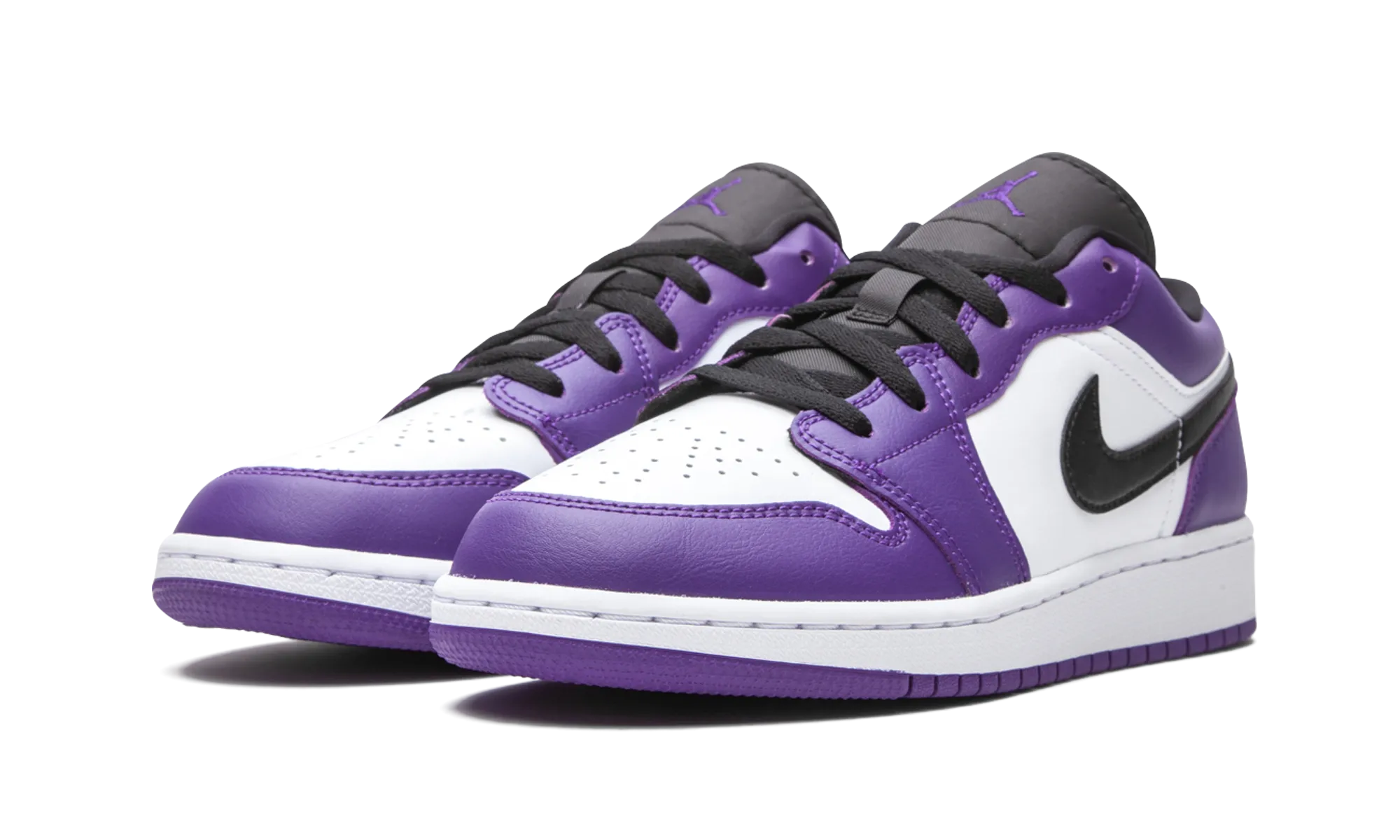 ComfortableInsole Durable Tread Pattern Air Jordan 1 Low GS "Court Purple"