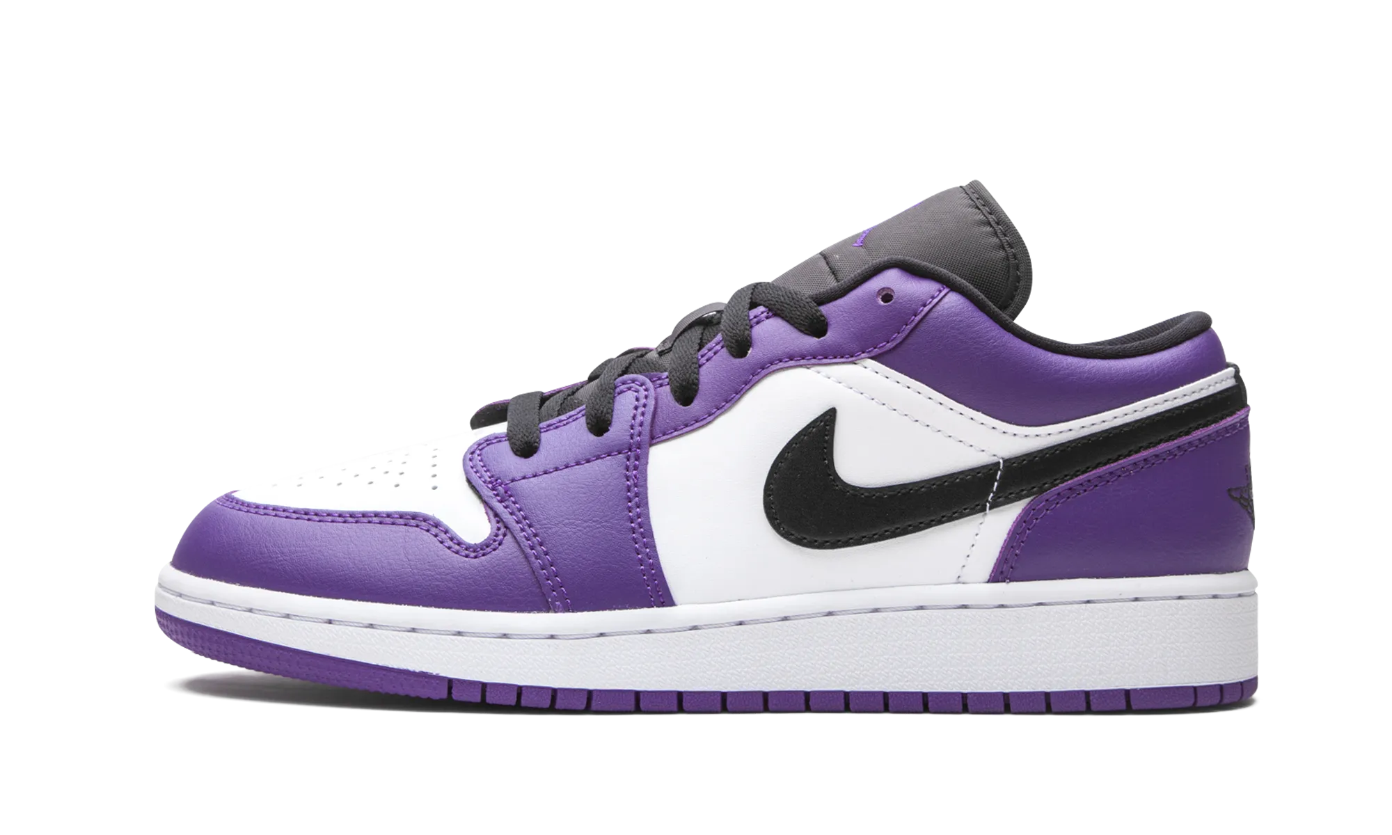 Seamless Upper Engineering Stable Heel Air Jordan 1 Low GS "Court Purple"