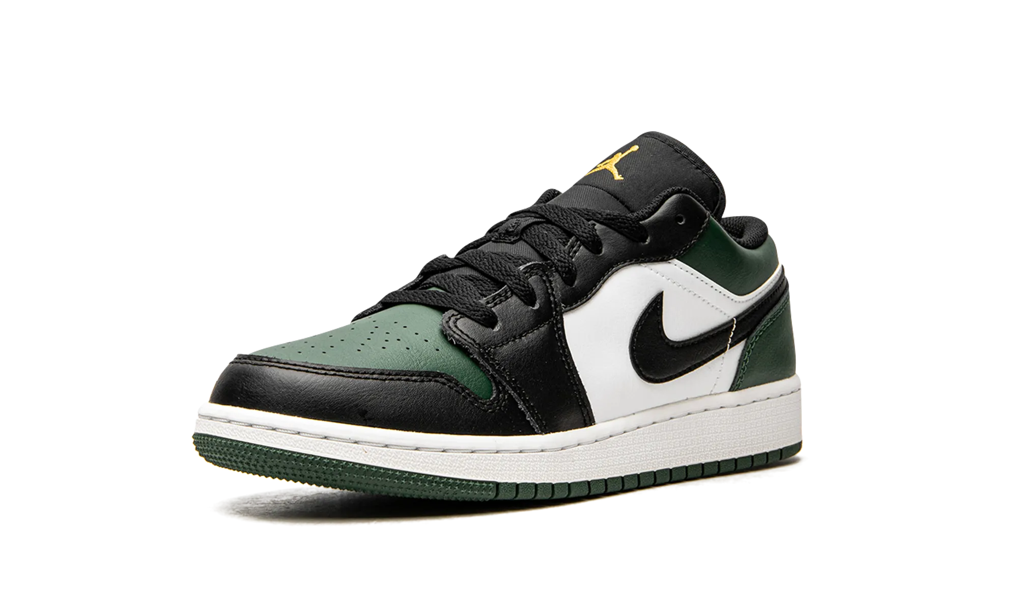 Air Jordan 1 Low GS "Green Toe" Sleek Silhouette Secure Grip