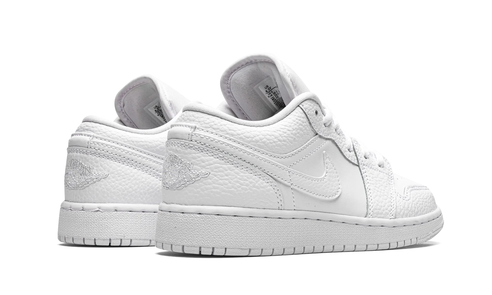 Air Jordan 1 Low GS "Triple White" Responsive Gear Padded materials