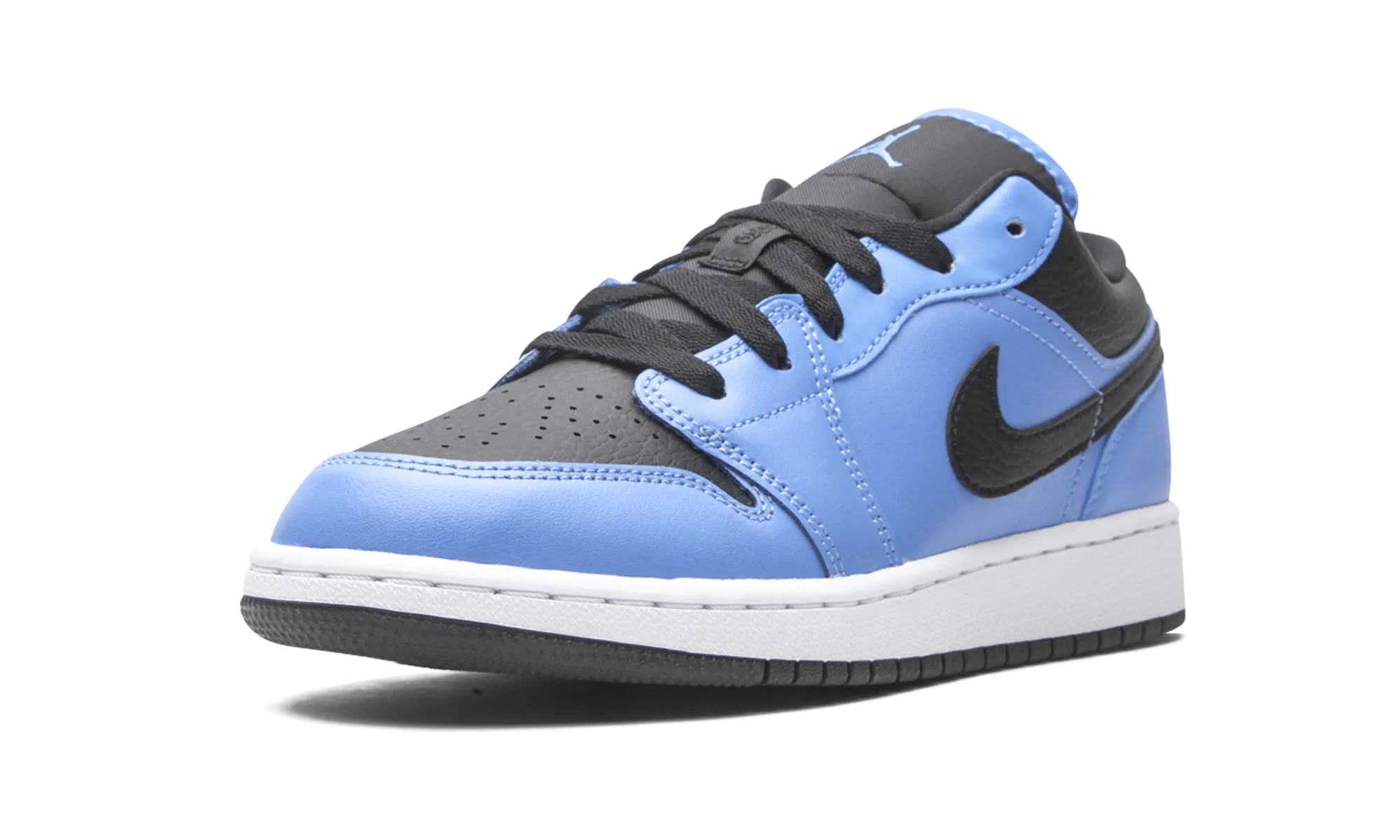 Air Jordan 1 Low GS "University Blue / Black" Stretchable Fabric Road Tested