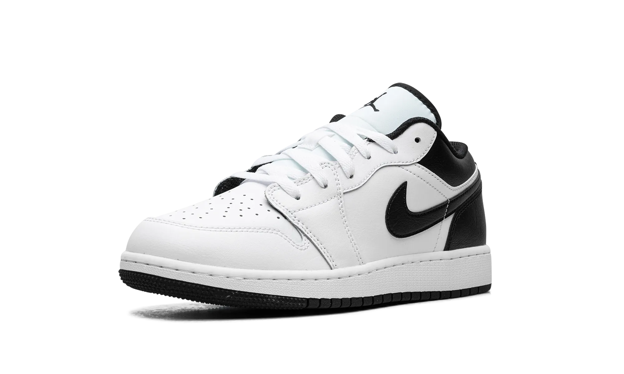 Air Jordan 1 Low GS "WHITE BLACK" removable insoles Secure Lace System