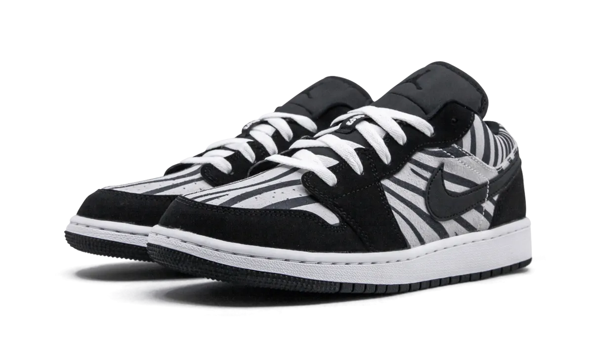 Air Jordan 1 Low GS "Zebra" Balance Walk Stride Boost