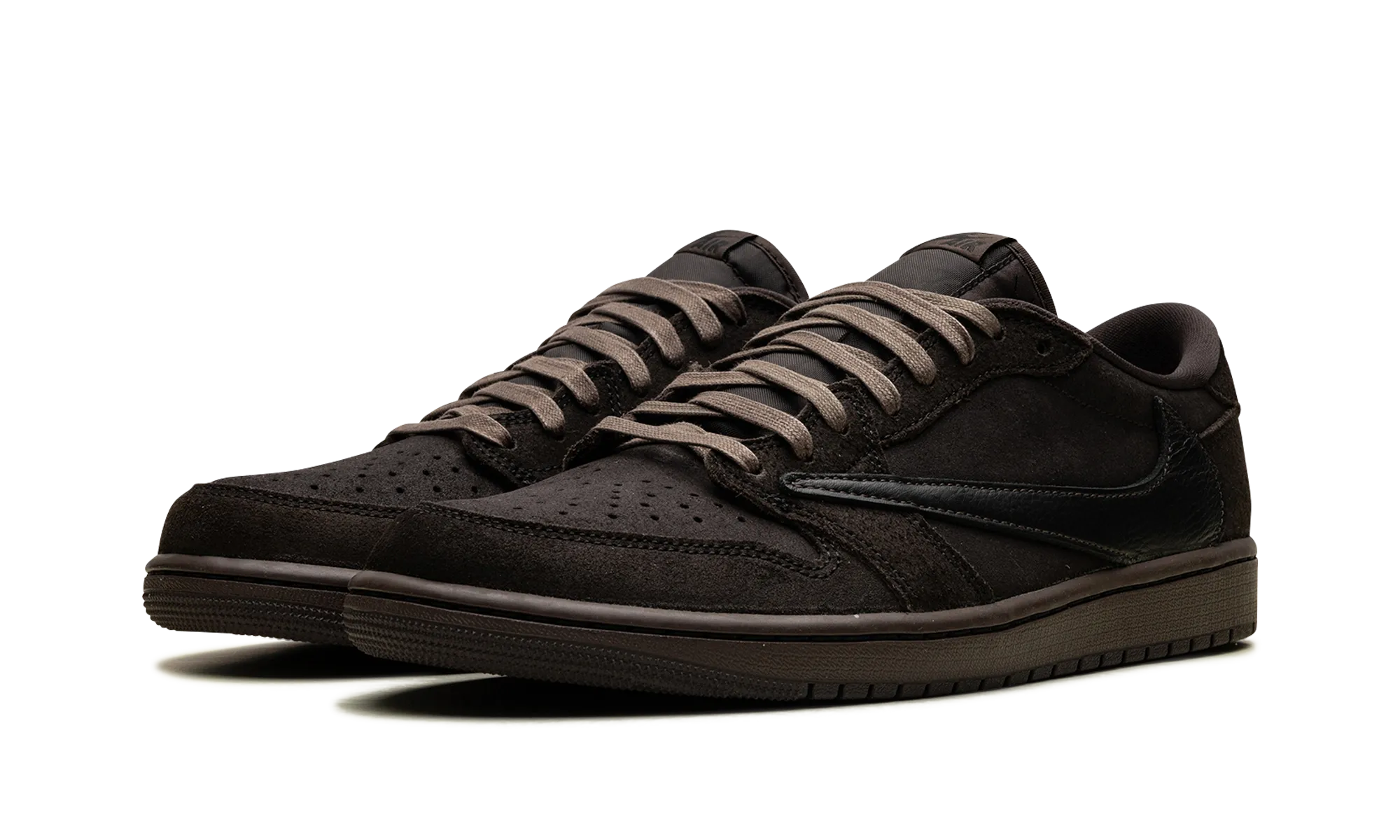 Air Jordan 1 Low OG "Travis Scott - Velvet Brown" Breathable Knit Uppers Modern Ease