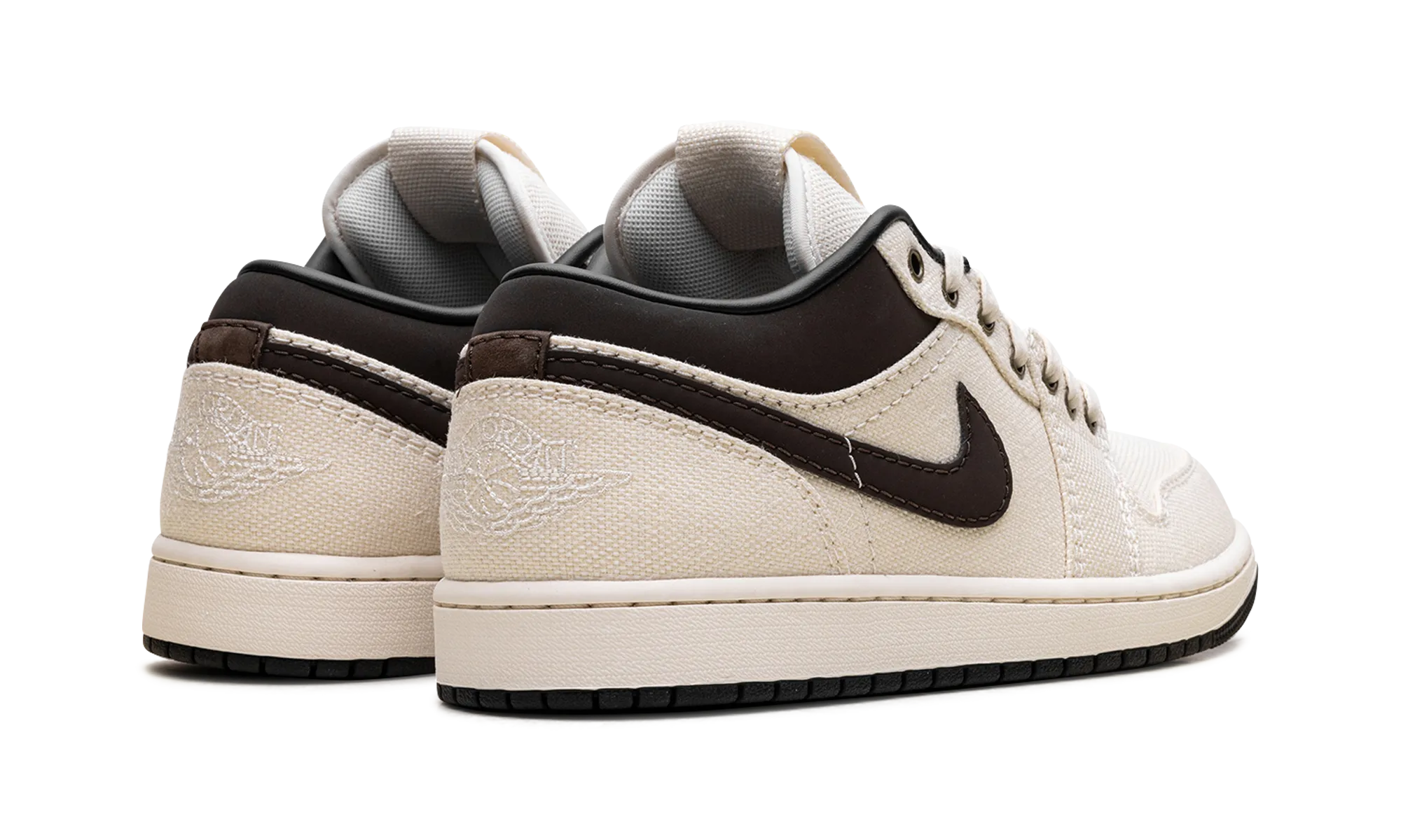 Recycled Material Options Smooth Insole Air Jordan 1 Low Premium "Pale Ivory Baroque Brown"