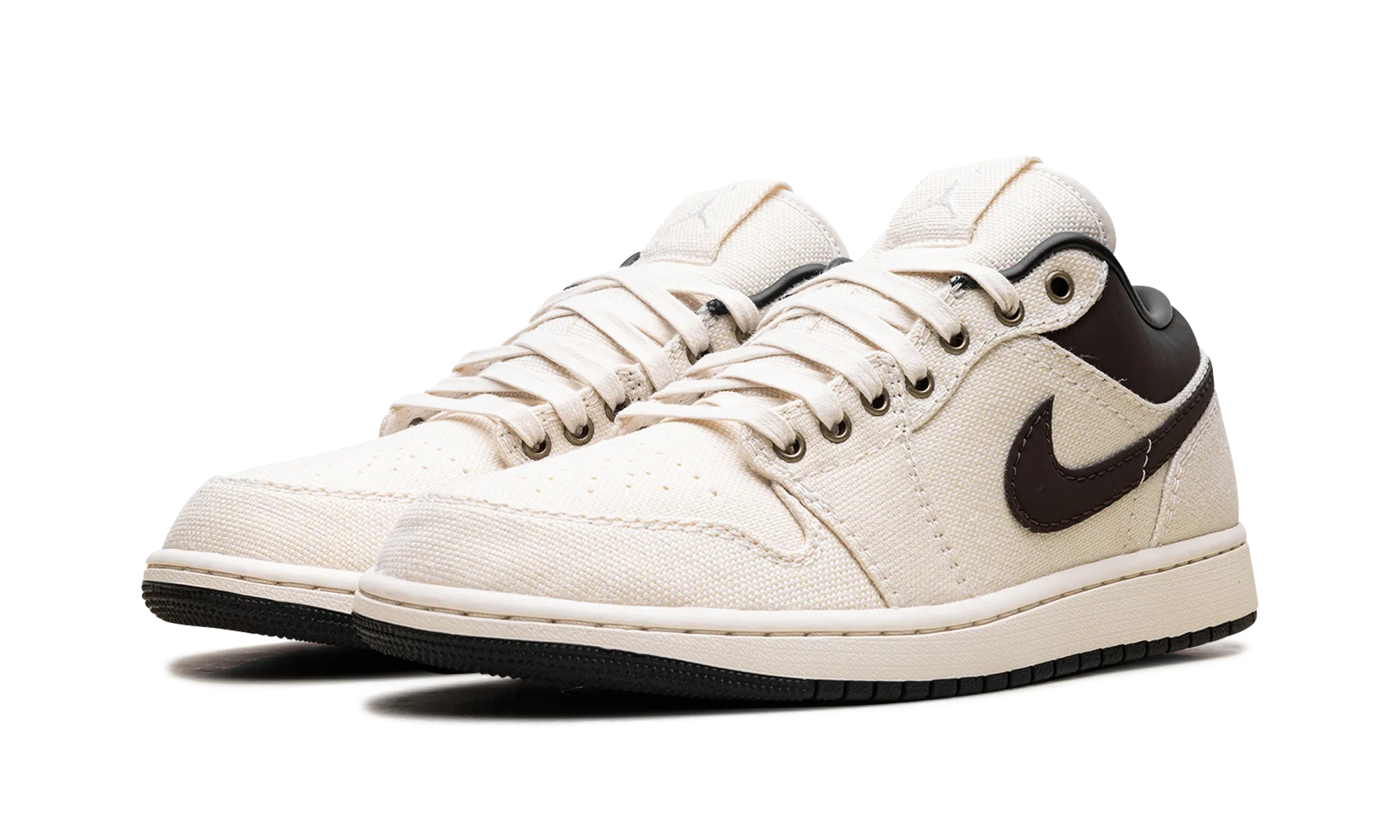 Air Jordan 1 Low Premium "Pale Ivory Baroque Brown" Shock-absorbent wear