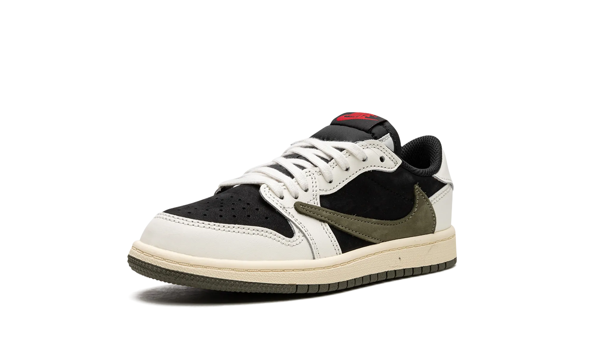 Stretch Comfort Anti Tear Material Air Jordan 1 Low PS "Travis Scott - Olive"