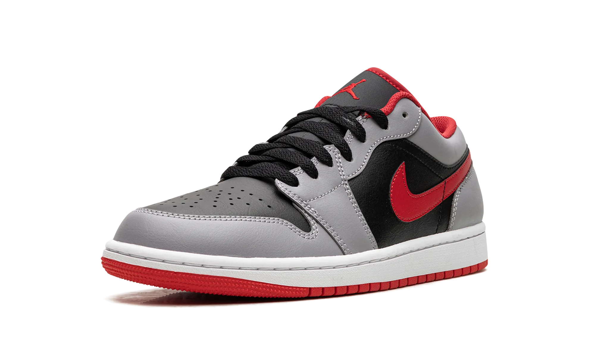 On-the-Go Wear Air Jordan 1 Low "Black Cement Grey"