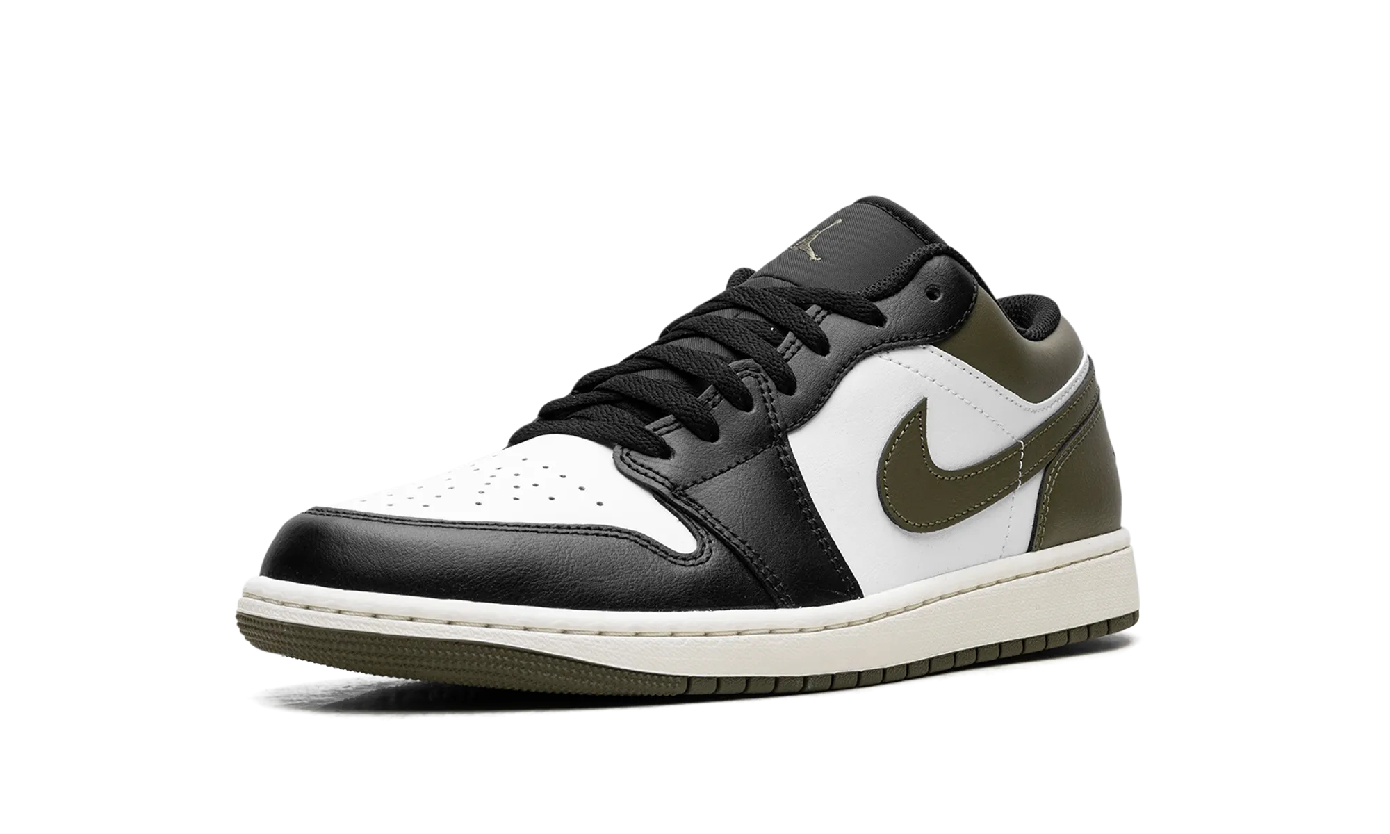 Street Active Air Jordan 1 Low "Black Toe Medium Olive"