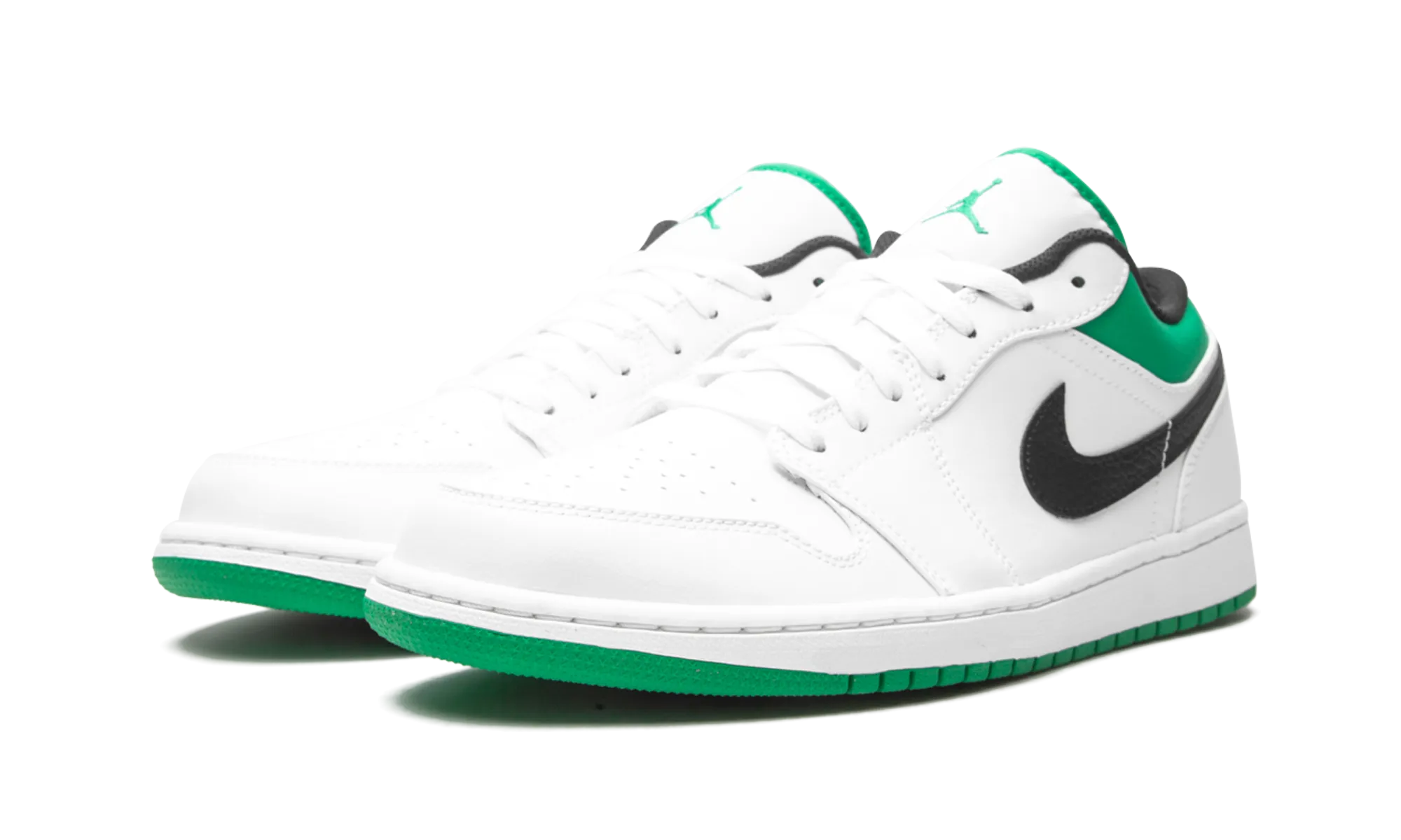 Layered Look Foldable Design Air Jordan 1 Low "White / Lucky Green"