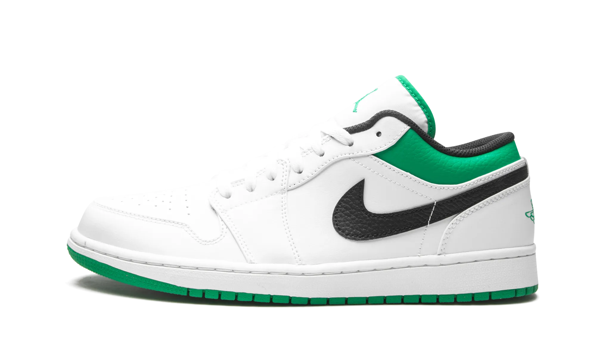 Dynamic Design Retro-inspired support Air Jordan 1 Low "White / Lucky Green"