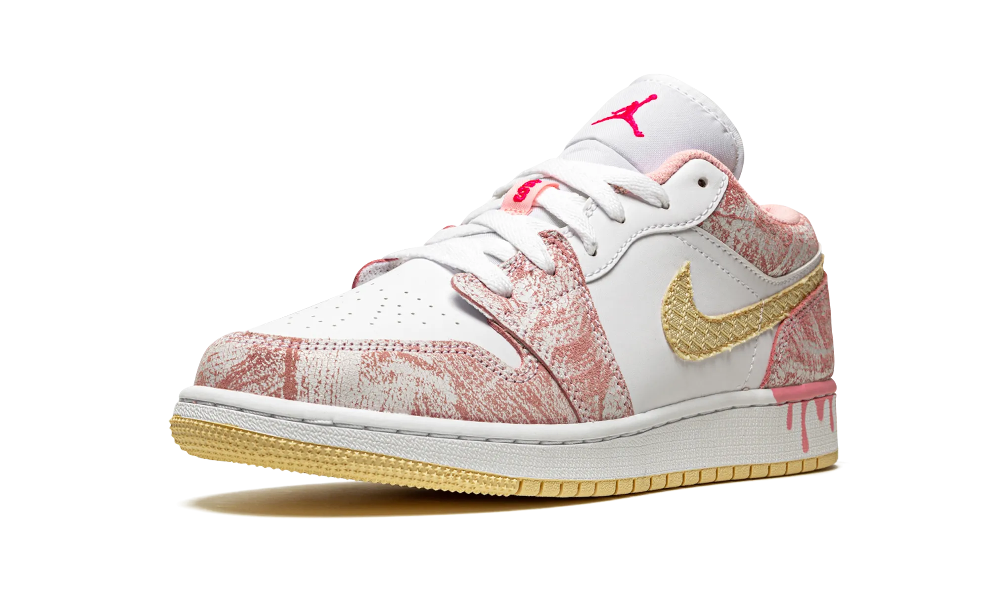 Air Jordan 1 Low SE GS "Paint Drip" EasyClean Eco Friendly Upper