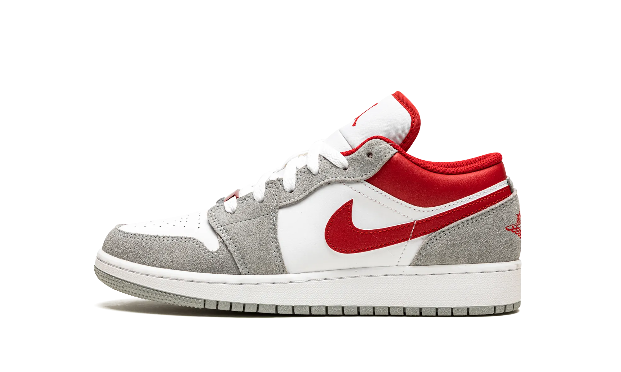 Air Jordan 1 Low SE GS "Smoke Grey Gym Red" Soft Interior windproof