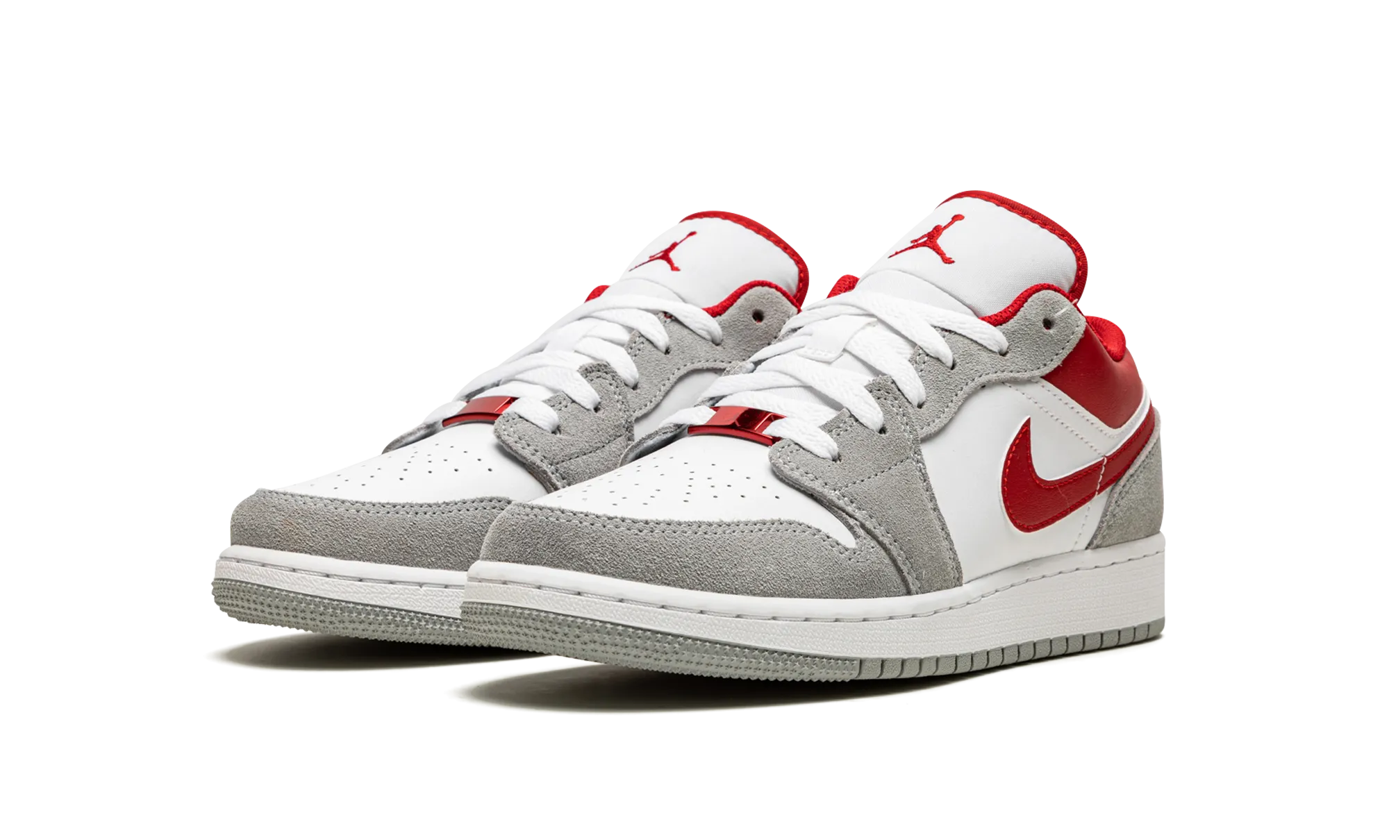 Air Jordan 1 Low SE GS "Smoke Grey Gym Red" Sweat Wicking Compression Fit Lining