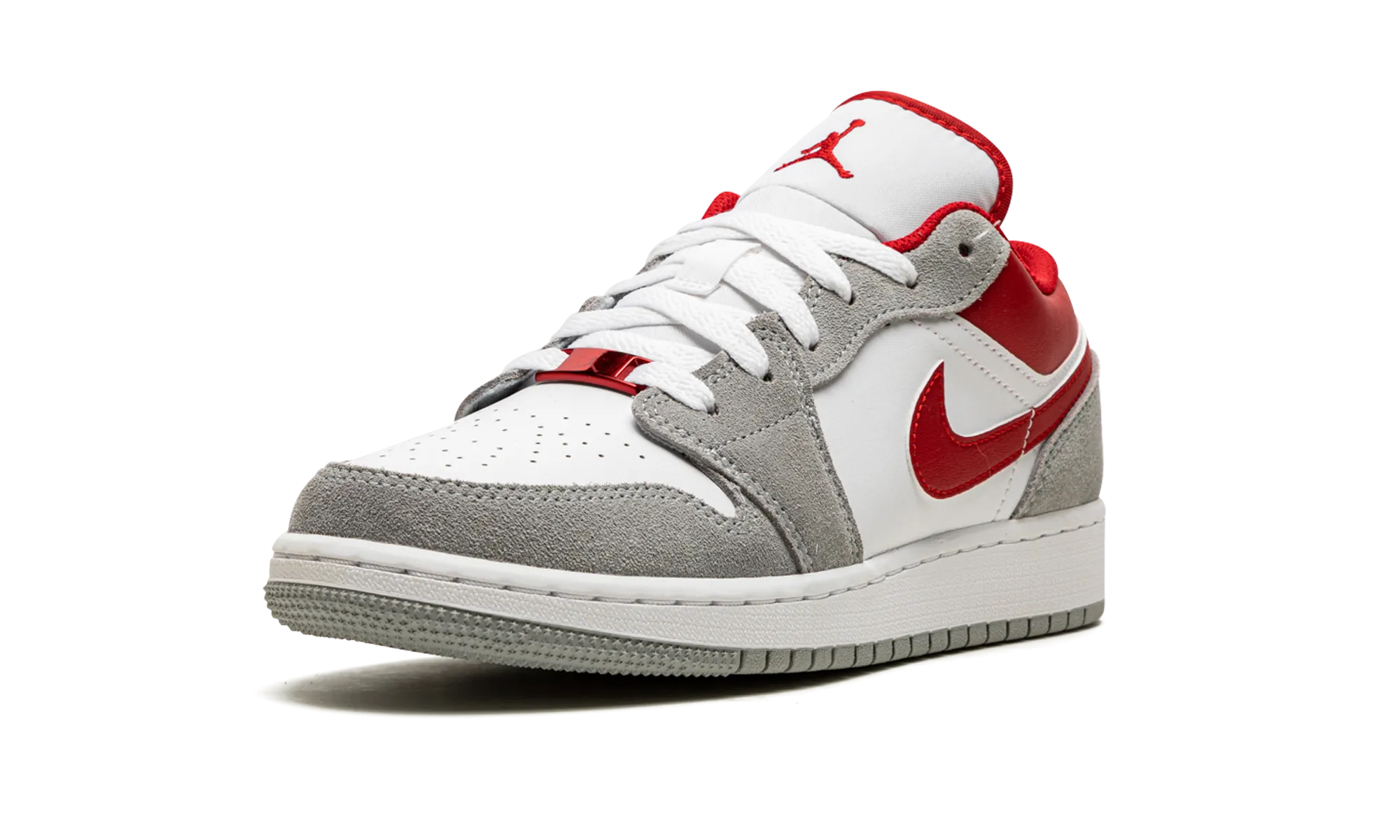 Air Jordan 1 Low SE GS "Smoke Grey Gym Red" Bouncy Ride Feel Zip Up