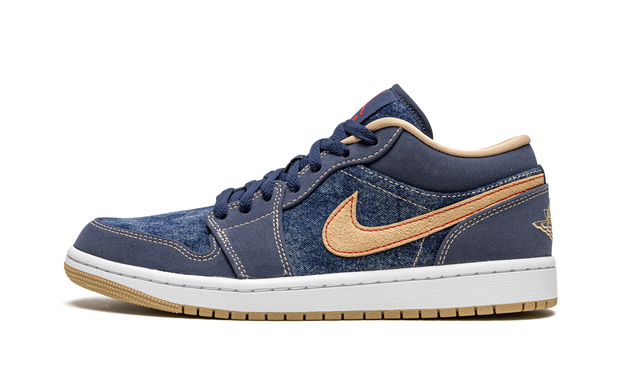 slim cut Microperforated Upper Air Jordan 1 Low SE "Denim"