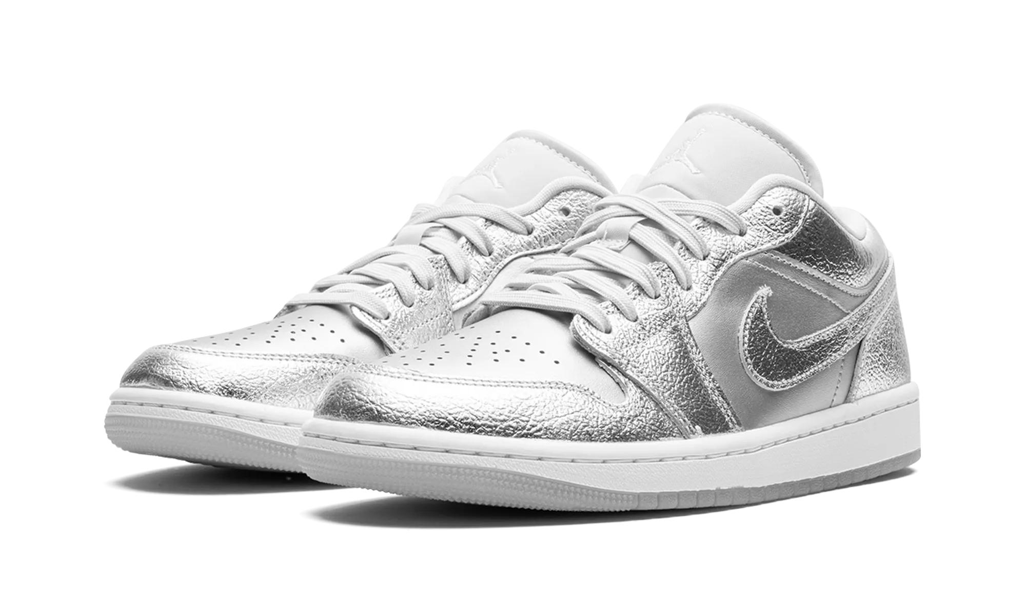 Rocker Sole Technology Comfort Walk Air Jordan 1 Low SE WMNS "Metallic Silver"