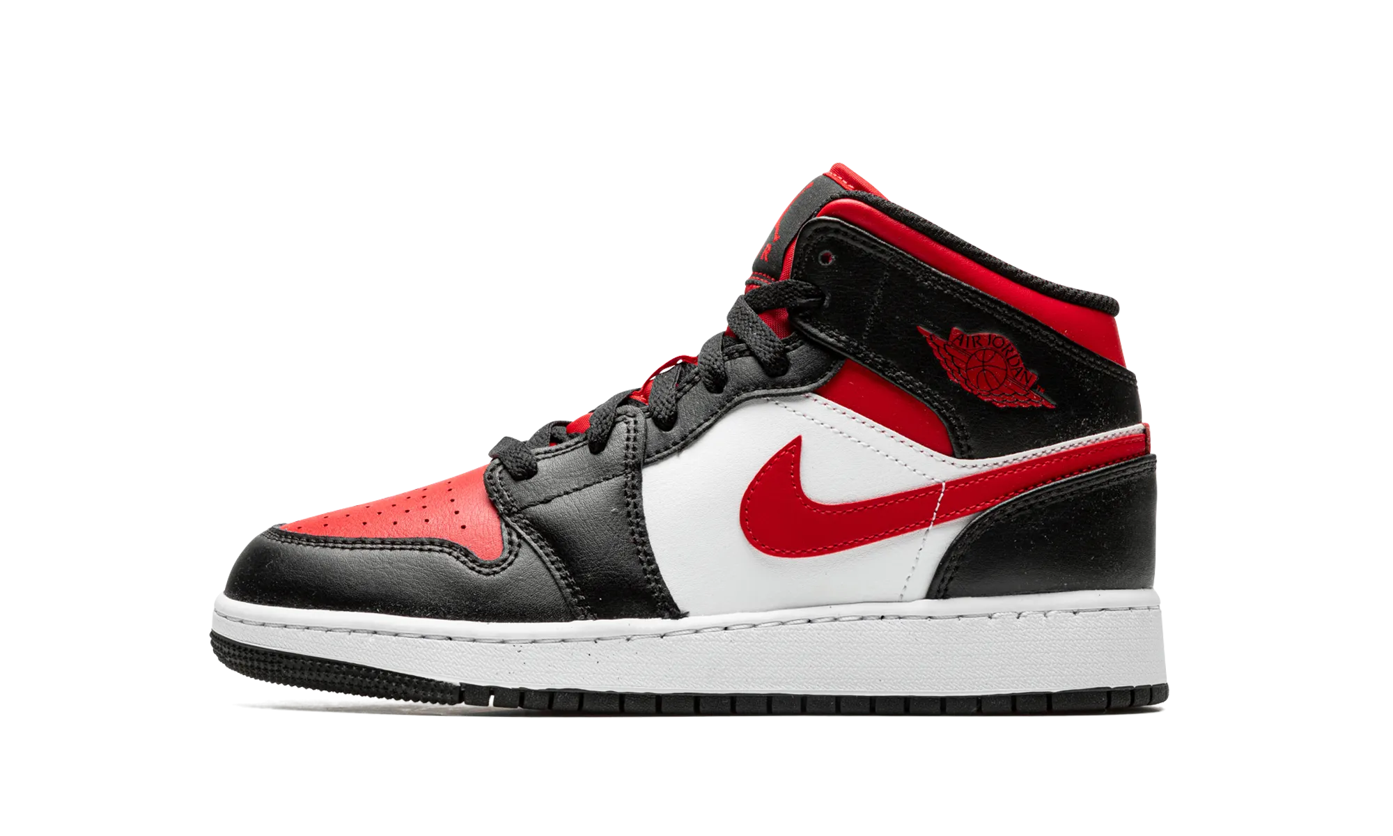 Lace Up Closure Systems Air Jordan 1 Mid GS "Alternate Bred Toe"