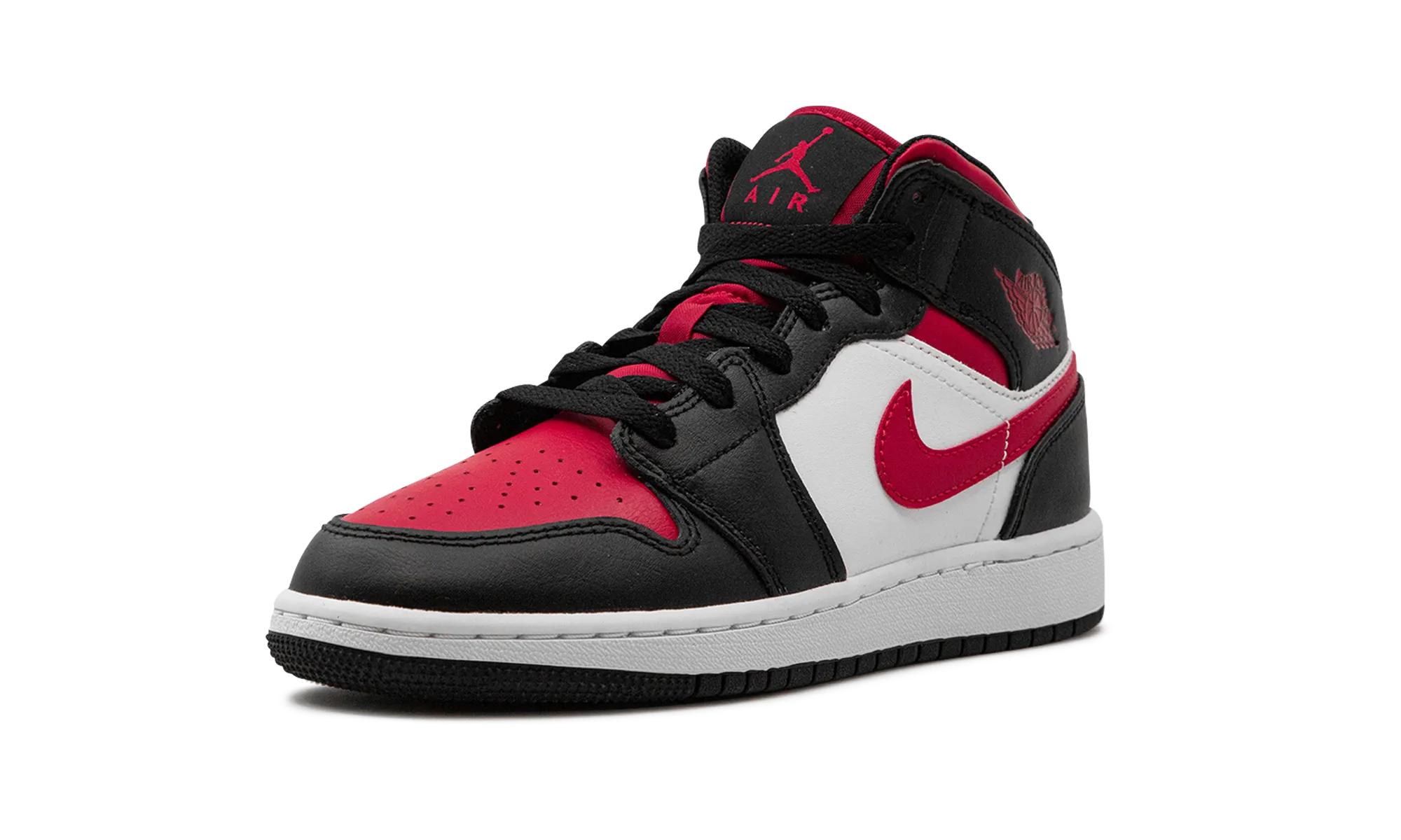 Air Jordan 1 Mid GS "Alternate Bred Toe" EasyClean Odor Resistant Lining