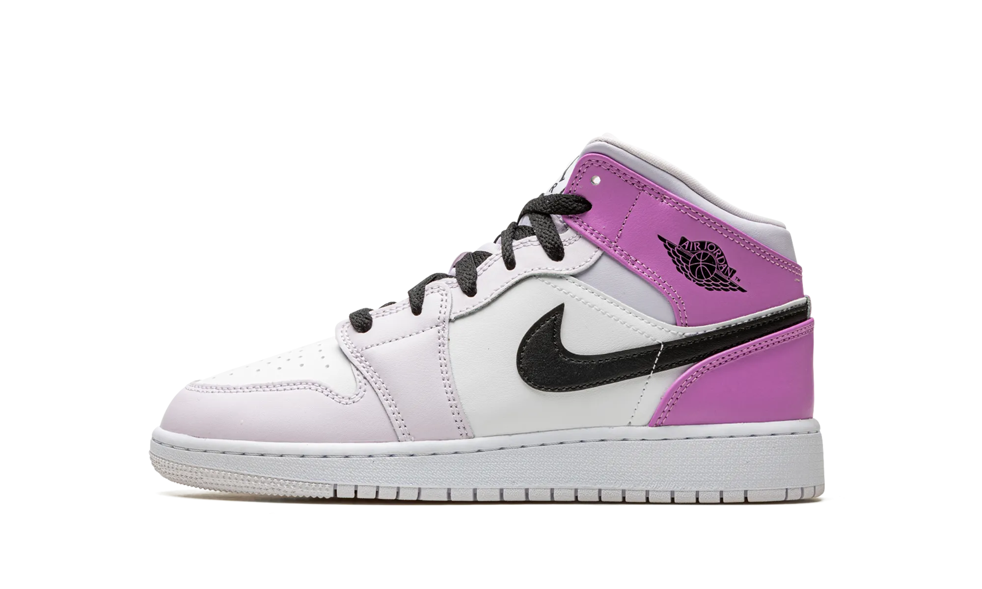 Air Jordan 1 Mid GS "Barely Grape" Leather Upper Ultimate Ease