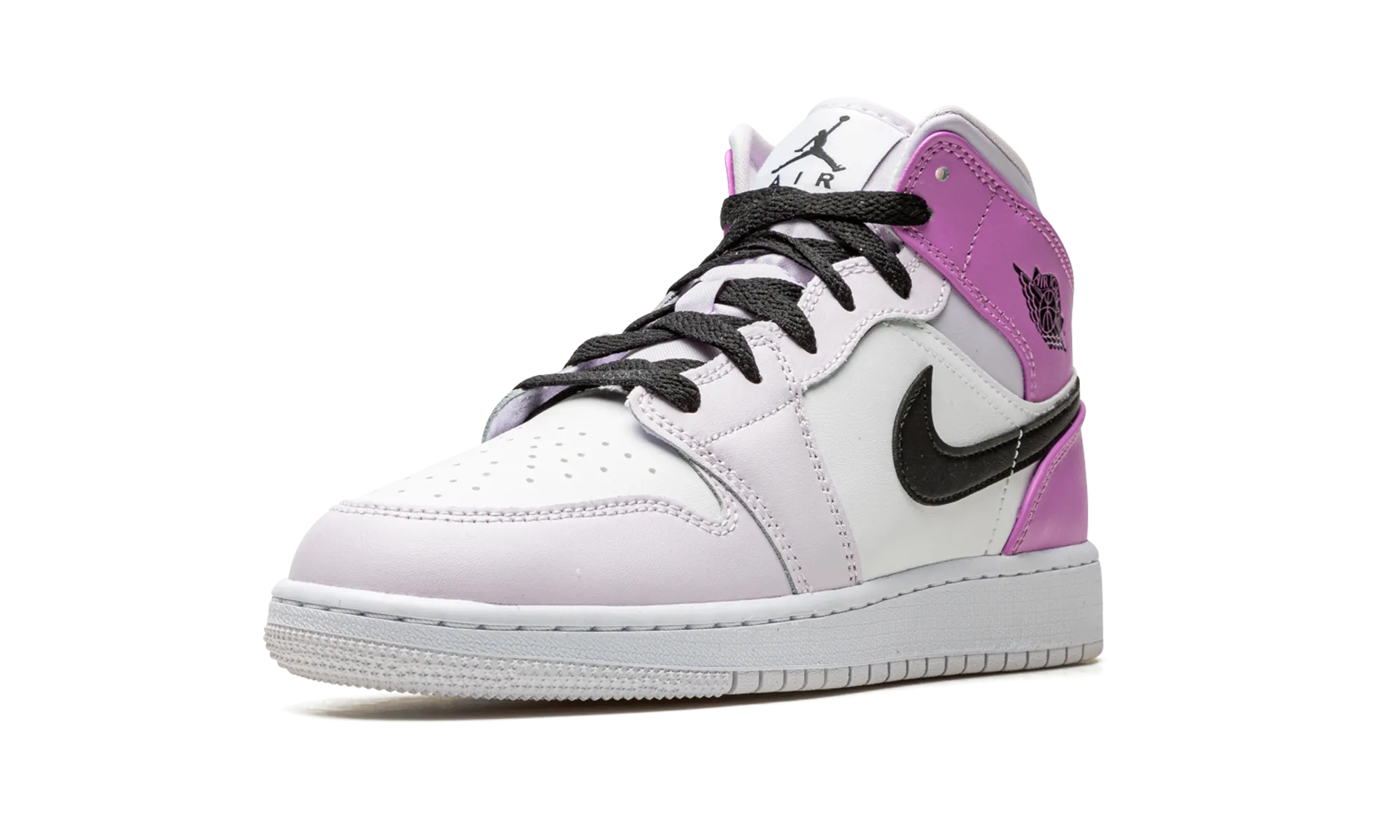 Tension Free Lacing Air Jordan 1 Mid GS "Barely Grape"