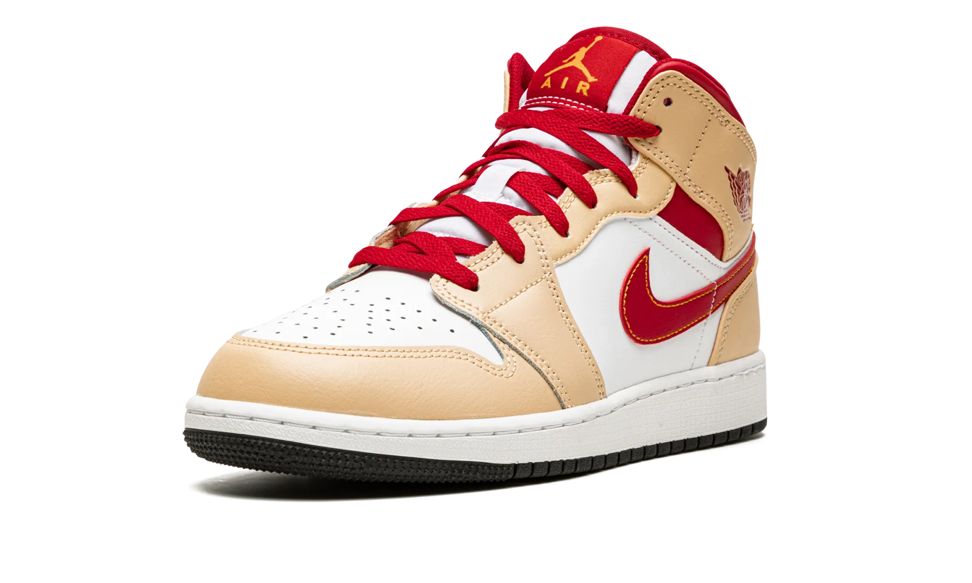 Hyperelastic Foam Layers Air Jordan 1 Mid GS "Beige / Red"