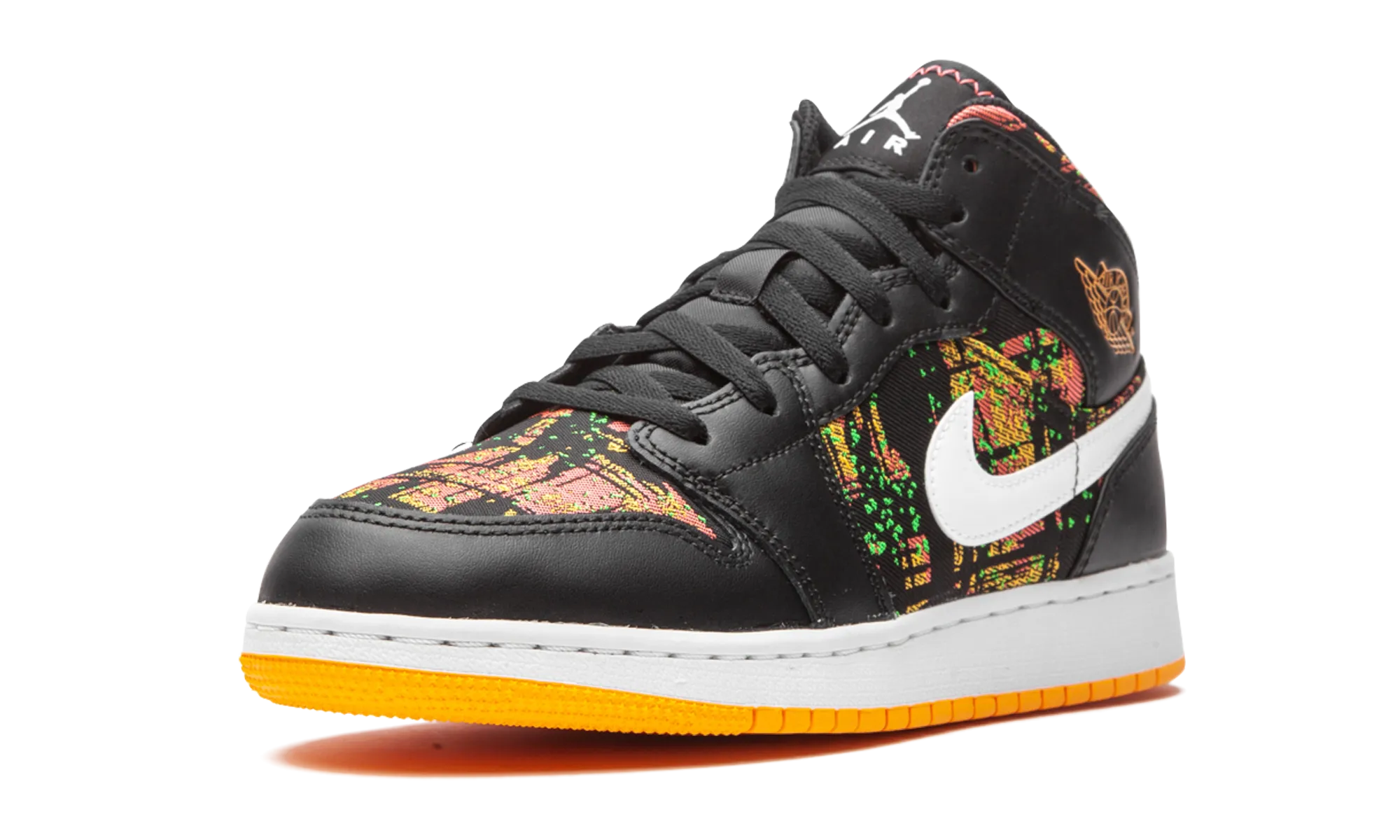 Air Jordan 1 Mid GS "Black / Laser Orange" Style Boost