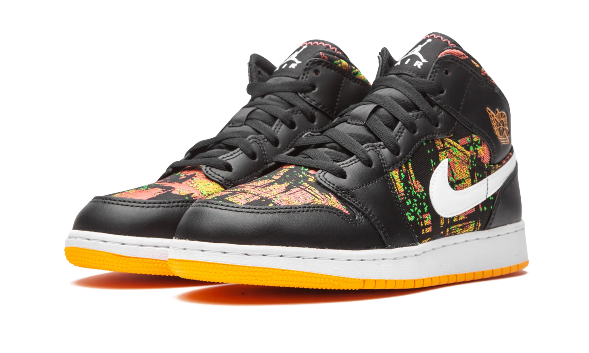Agile Walk Air Jordan 1 Mid GS "Black / Laser Orange"