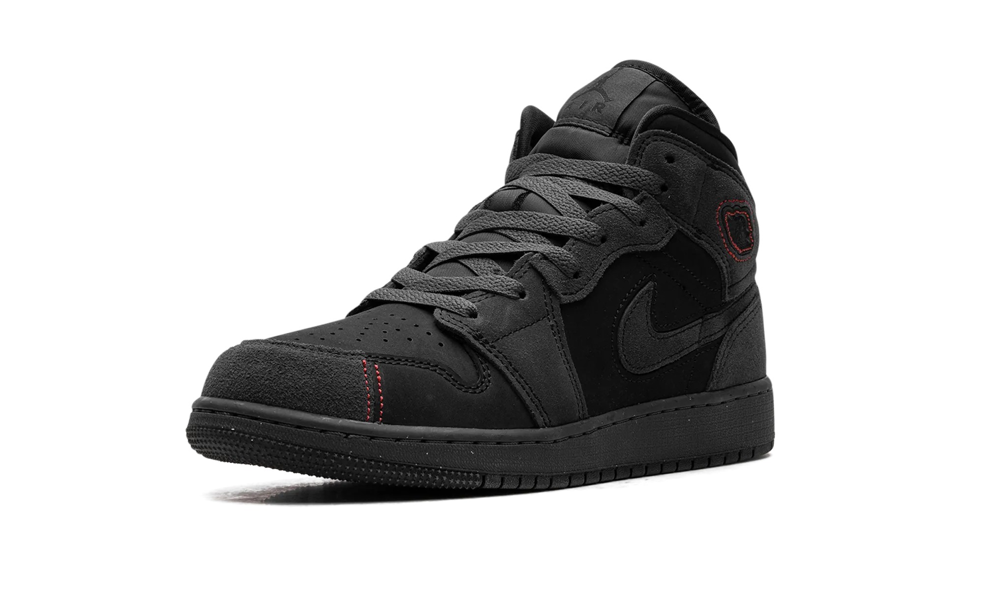 Air Jordan 1 Mid GS "BLACK SUEDE" Street Fit
