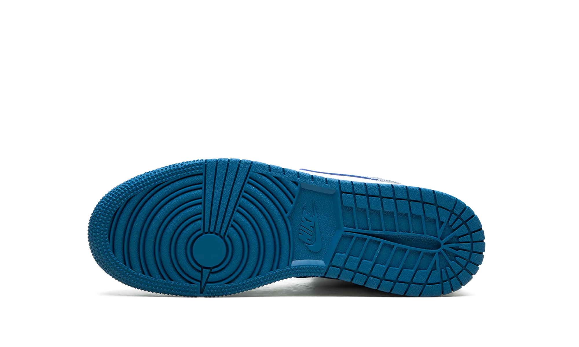 Low Bounce Air Jordan 1 Mid GS "Cement / True Blue"
