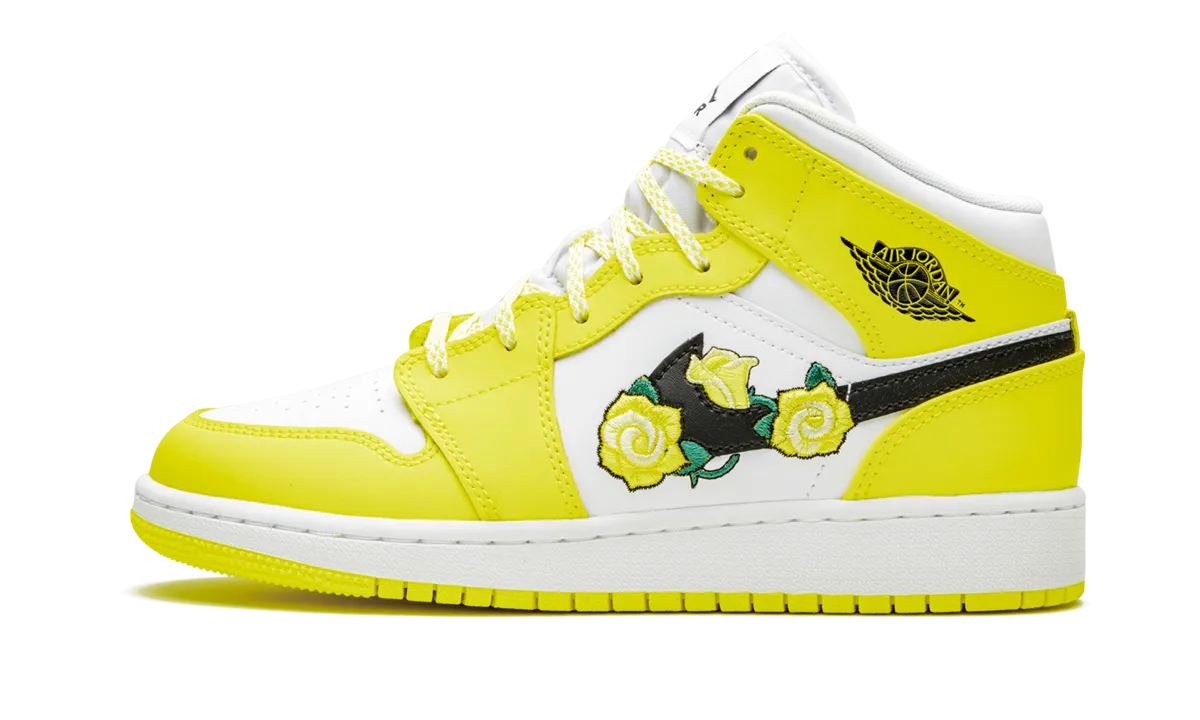 Air Jordan 1 Mid GS "Dynamic Yellow" Work Travel