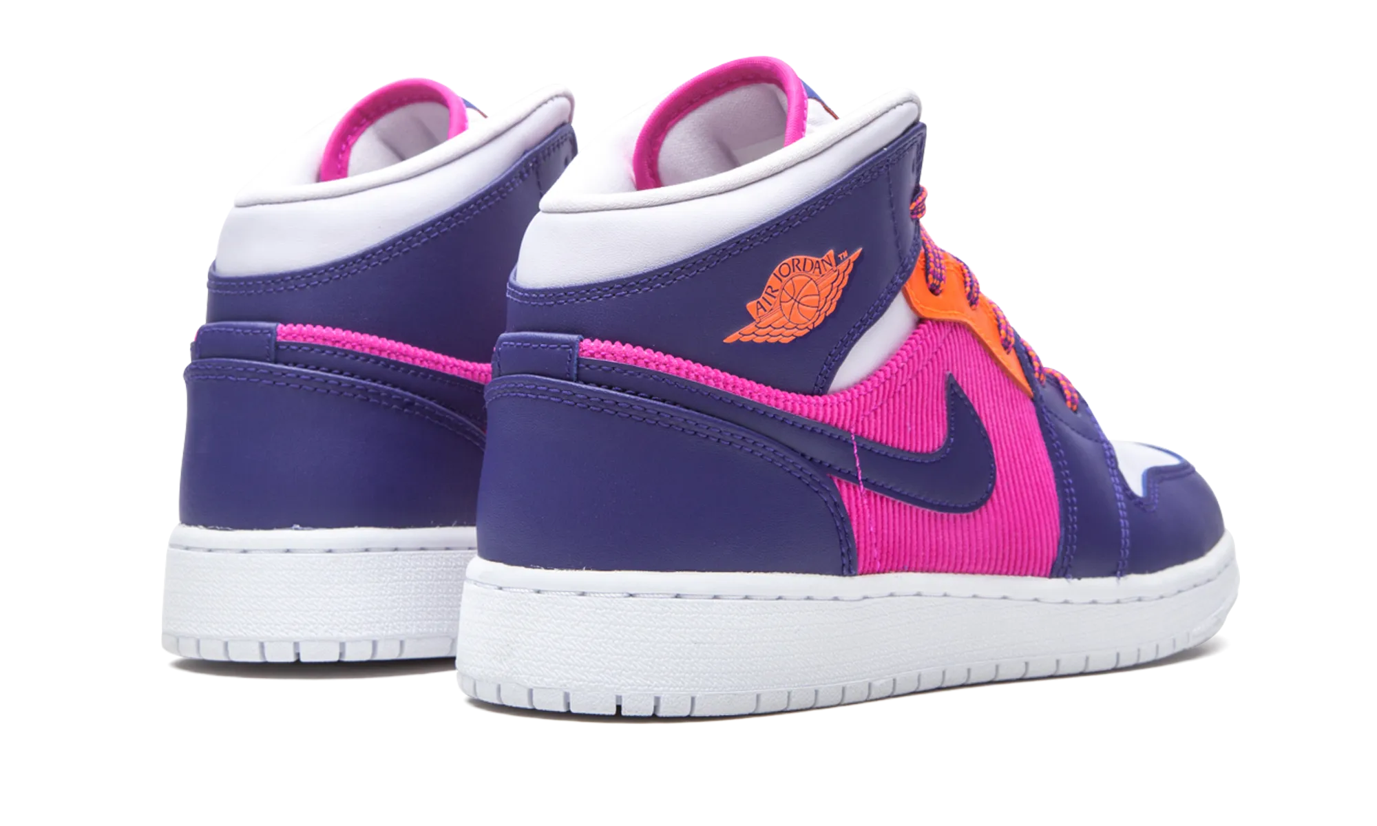 Pu Upper Balanced Impact Air Jordan 1 Mid GS "Fire Pink"