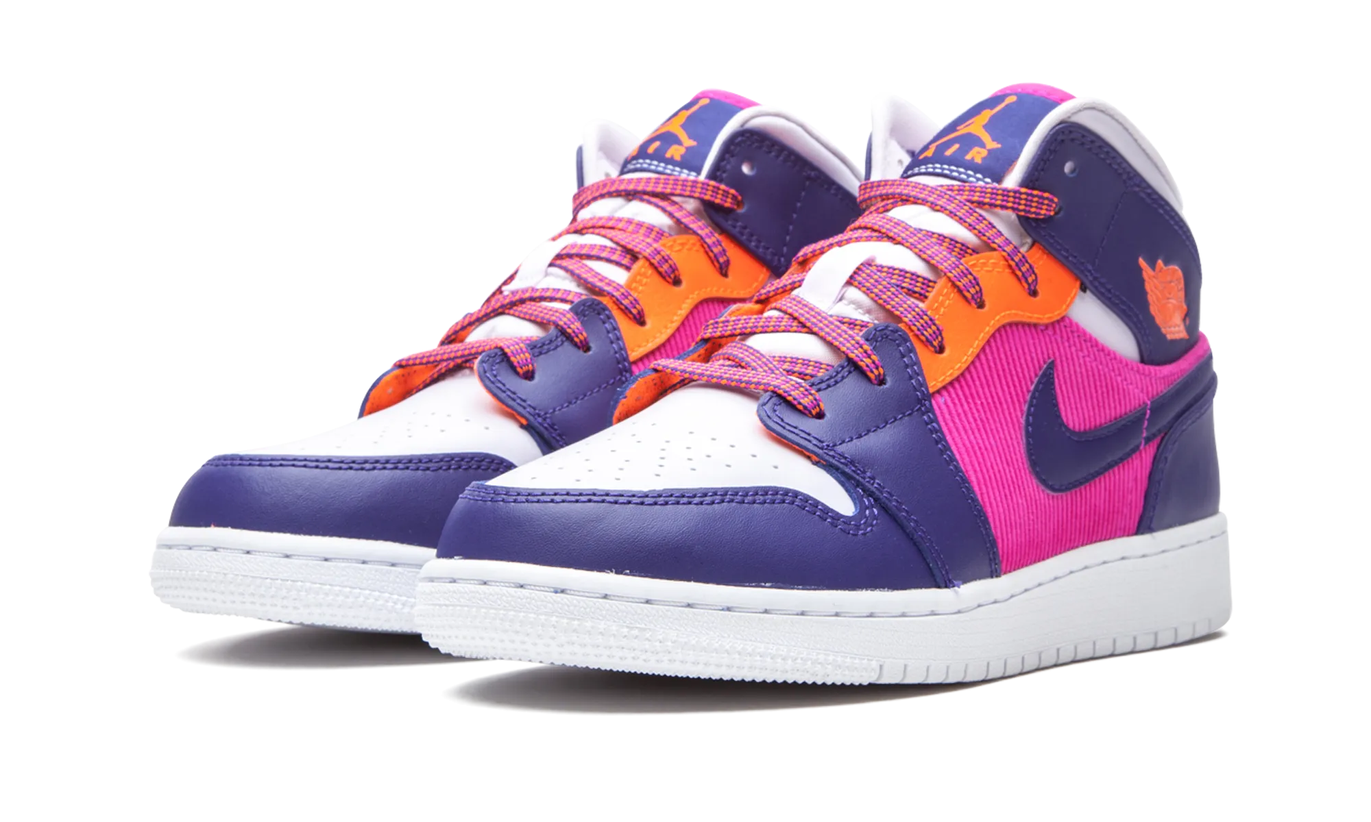 Air Jordan 1 Mid GS "Fire Pink" Cloud Soft Velcro fastening