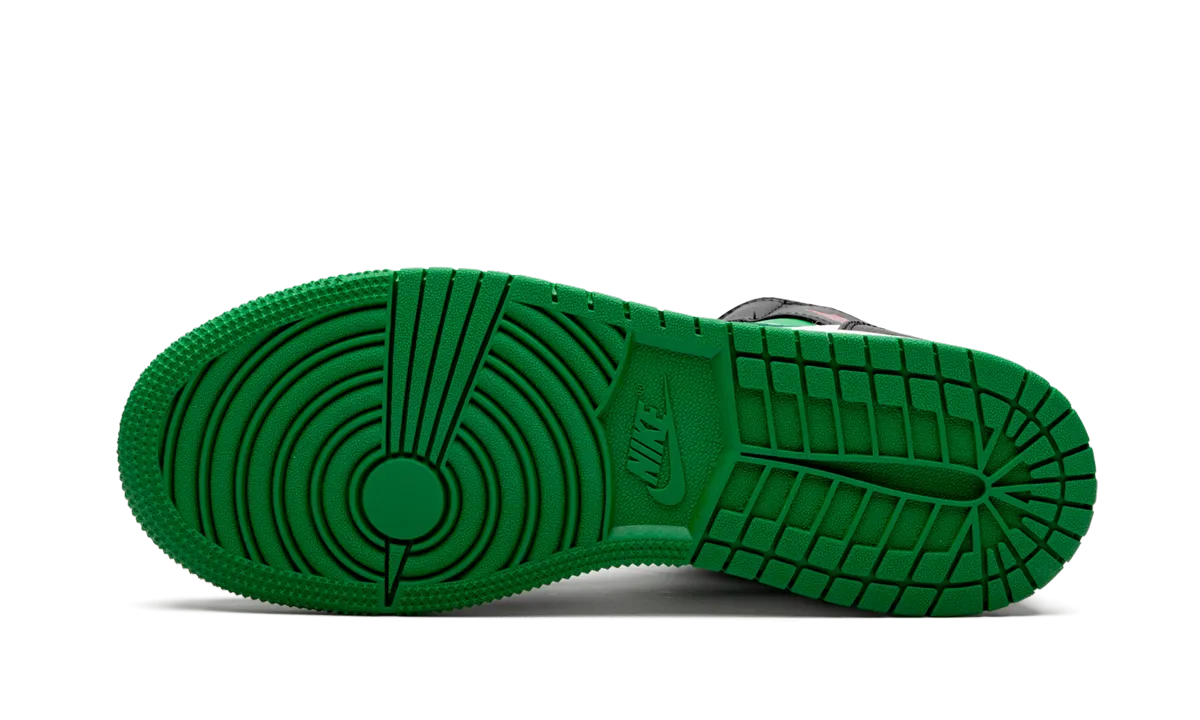 Air Jordan 1 Mid GS "Green Toe" Abrasion Resistant Heel