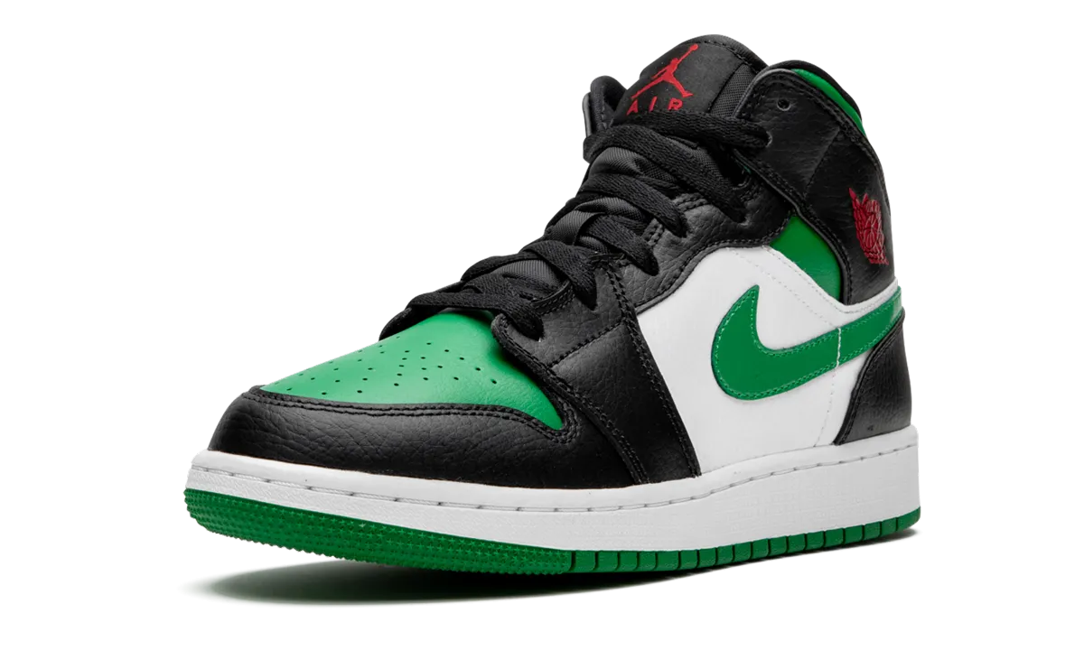 Midfoot Stability Compression Knit Upper Air Jordan 1 Mid GS "Green Toe"