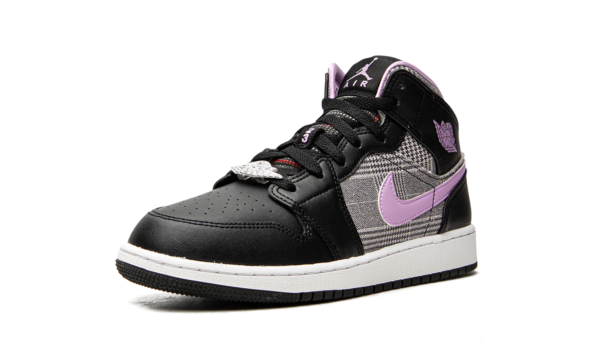 Daily Casual Air Jordan 1 Mid GS "Houndstooth"