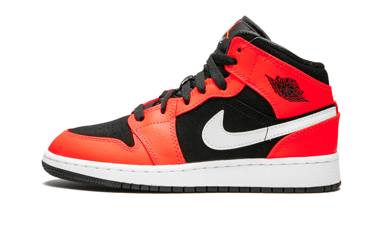 Air Jordan 1 Mid GS "Infrared" Luxurious design