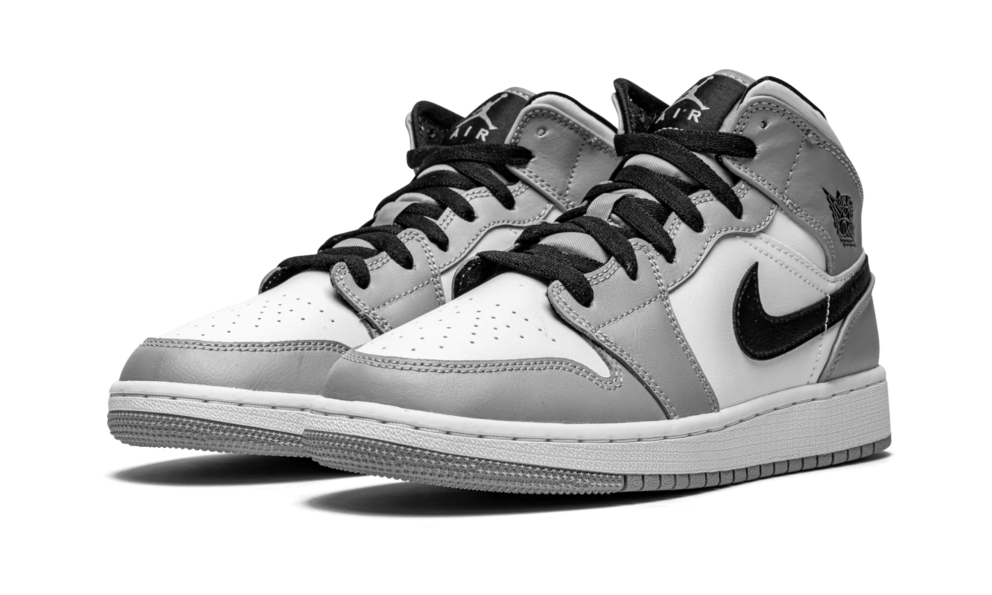 Balanced Step Air Jordan 1 Mid GS "Light Smoke Grey"