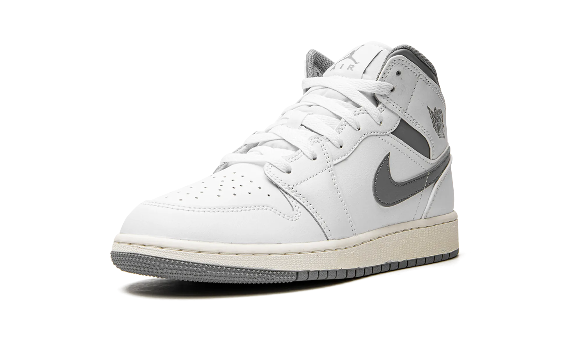 Anti   Slip Classic Silhouette Air Jordan 1 Mid GS "Neutral Grey"